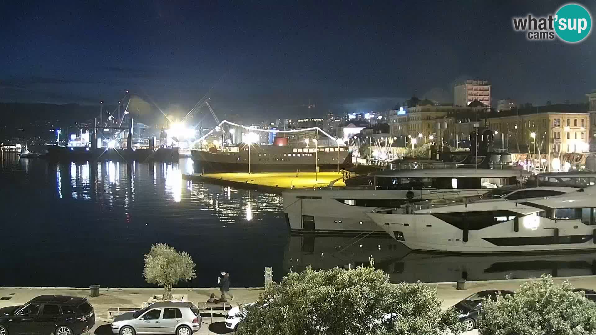 La Riva et Marina à Rijeka – Live Webcam Croatie