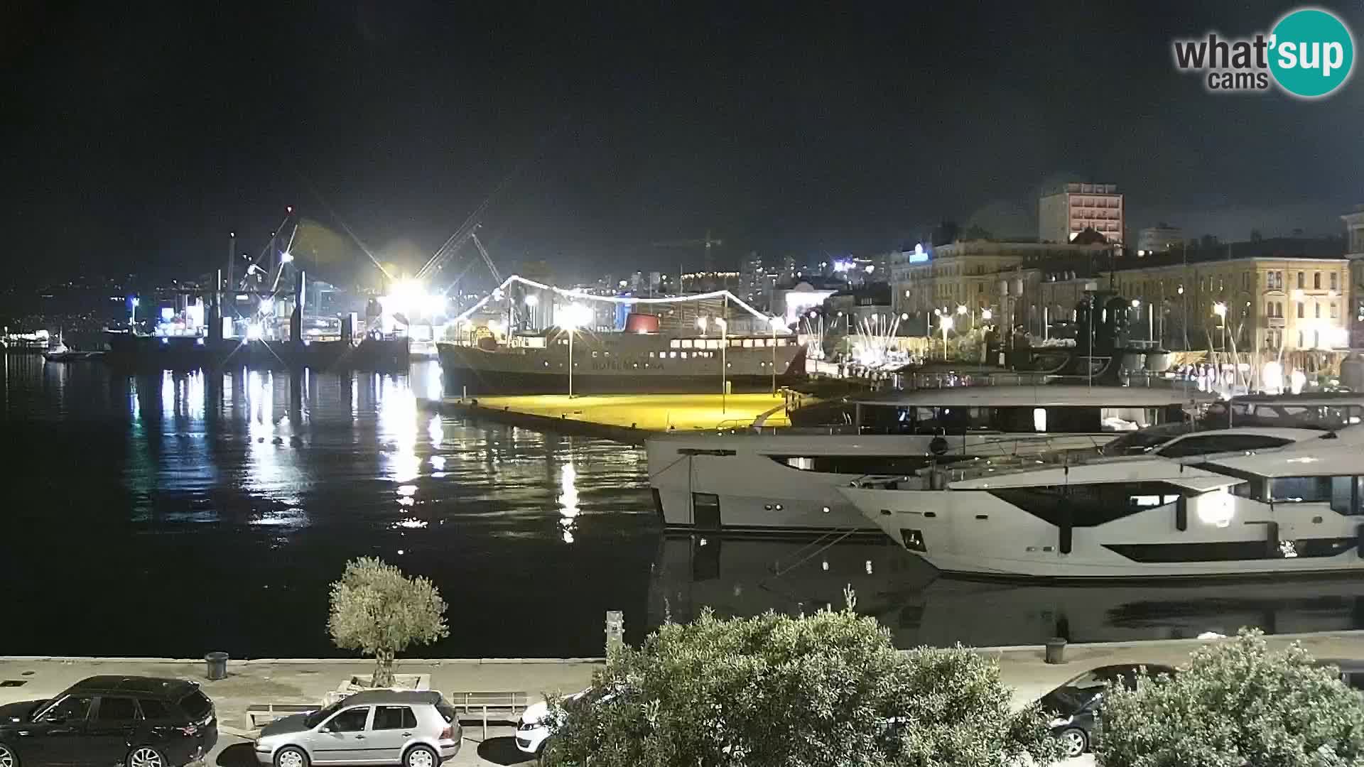 The Riva and Marina in Rijeka  – Live Webcam Croatia