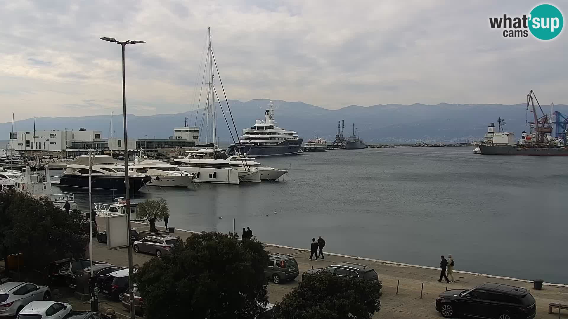 The Riva and Marina in Rijeka  – Live Webcam Croatia