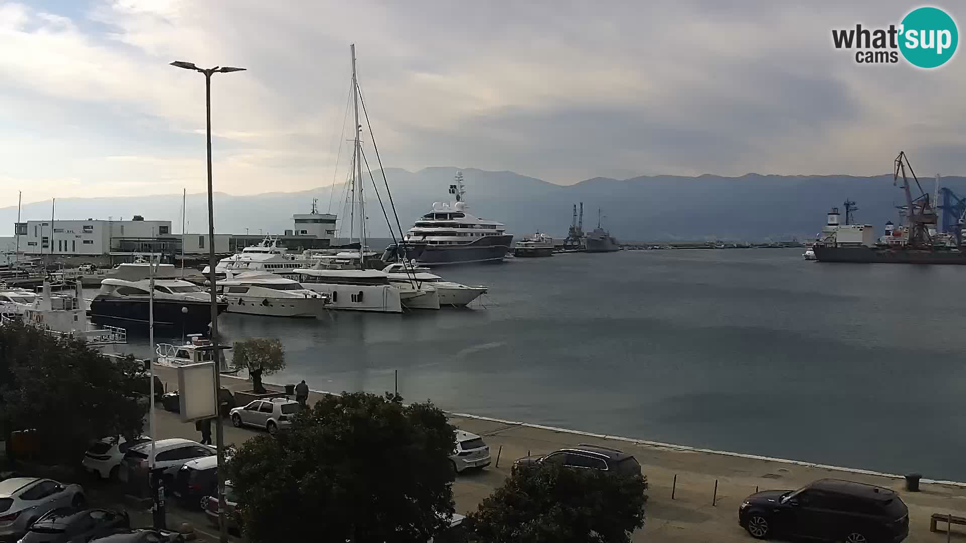 The Riva and Marina in Rijeka  – Live Webcam Croatia