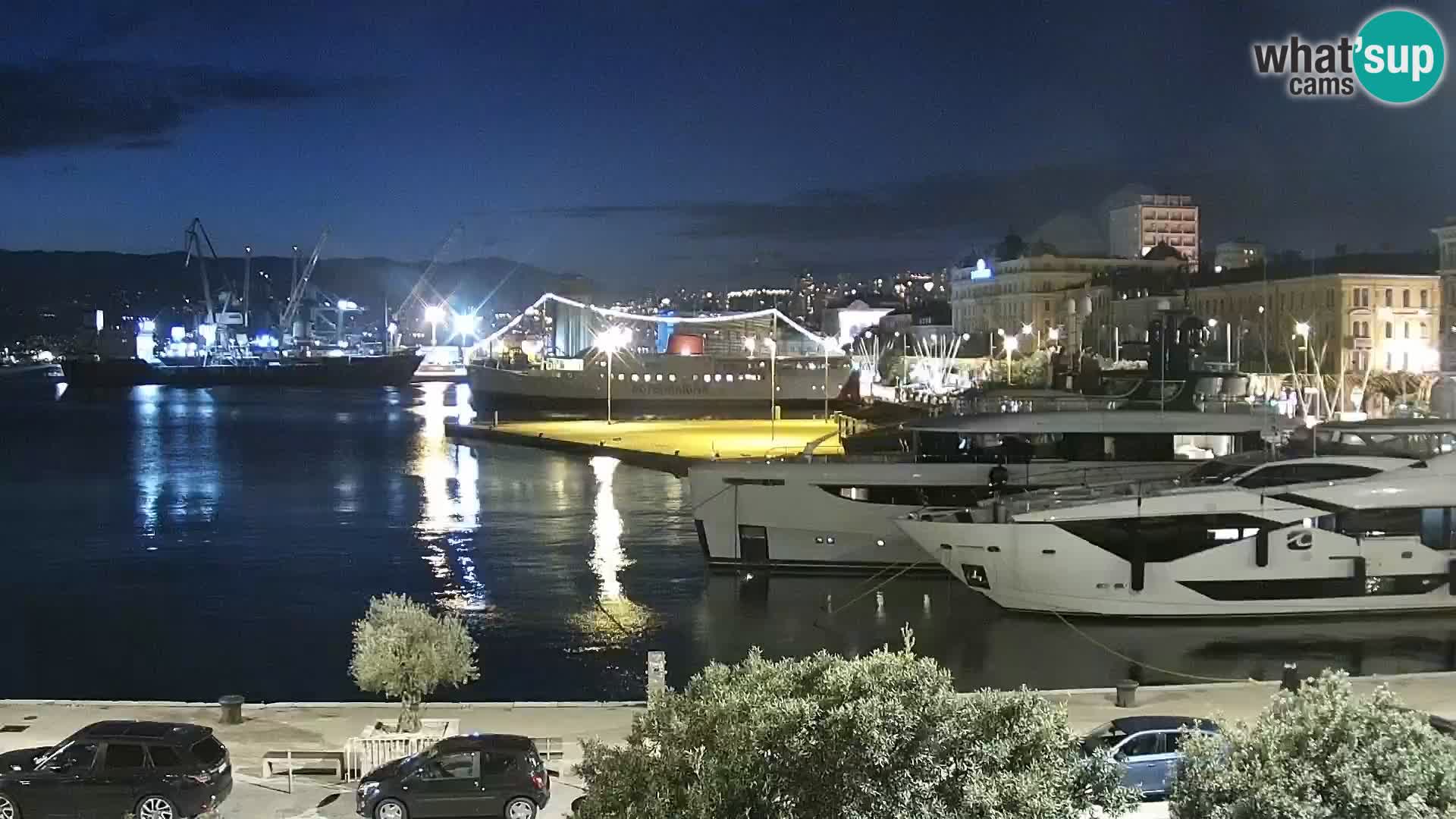 Die Riva und Marina in Rijeka – Live Webcam Kroatien