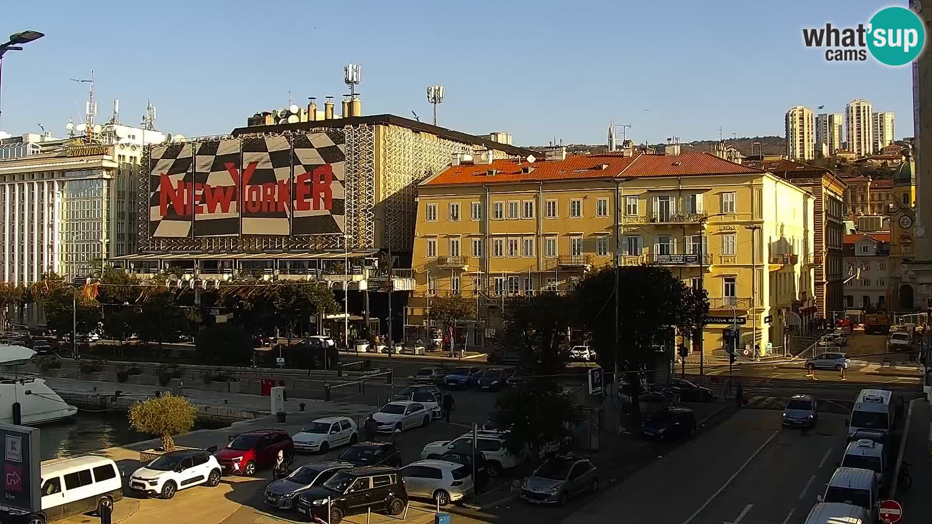 The Riva and Marina in Rijeka  – Live Webcam Croatia