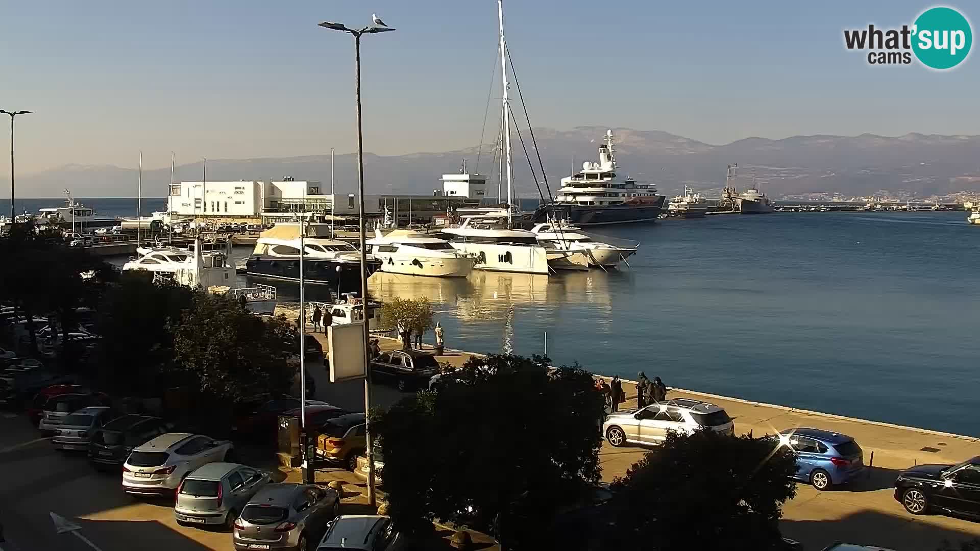 Die Riva und Marina in Rijeka – Live Webcam Kroatien