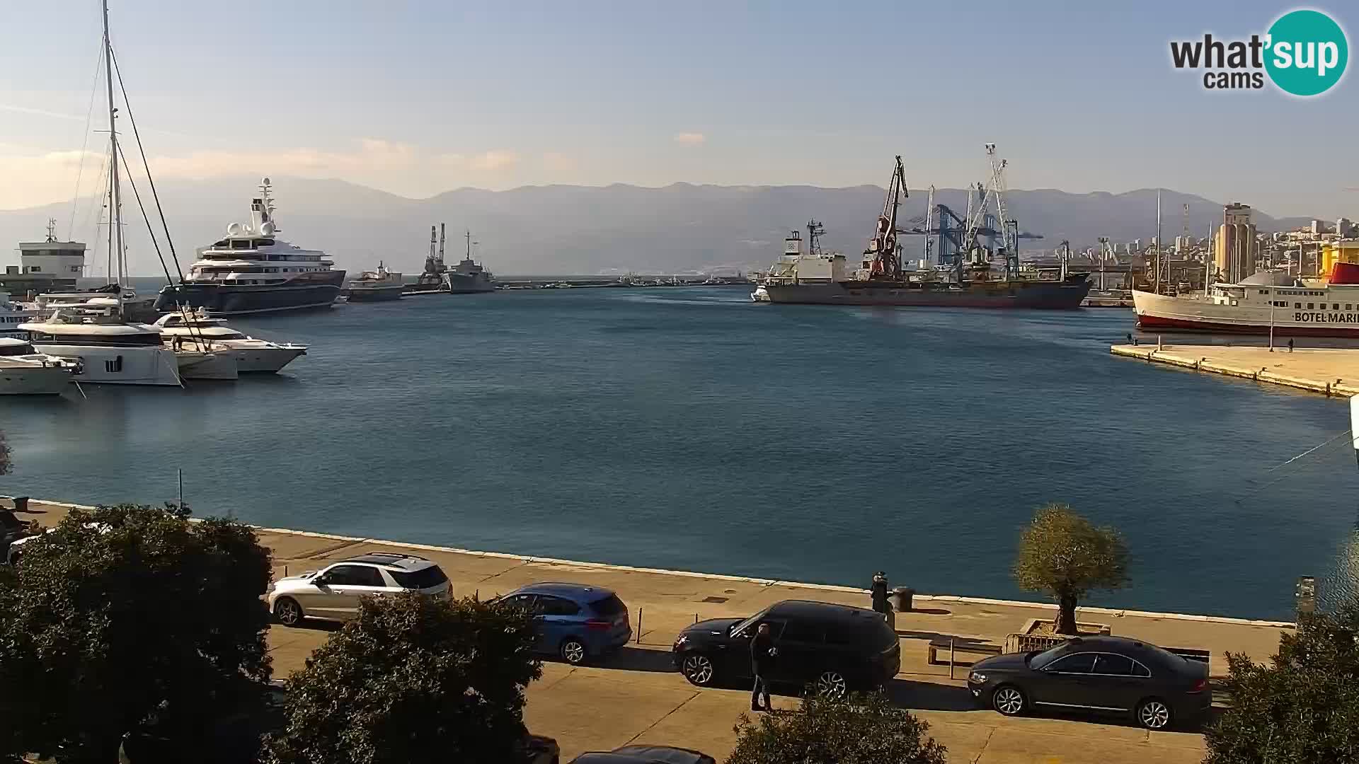 The Riva and Marina in Rijeka  – Live Webcam Croatia