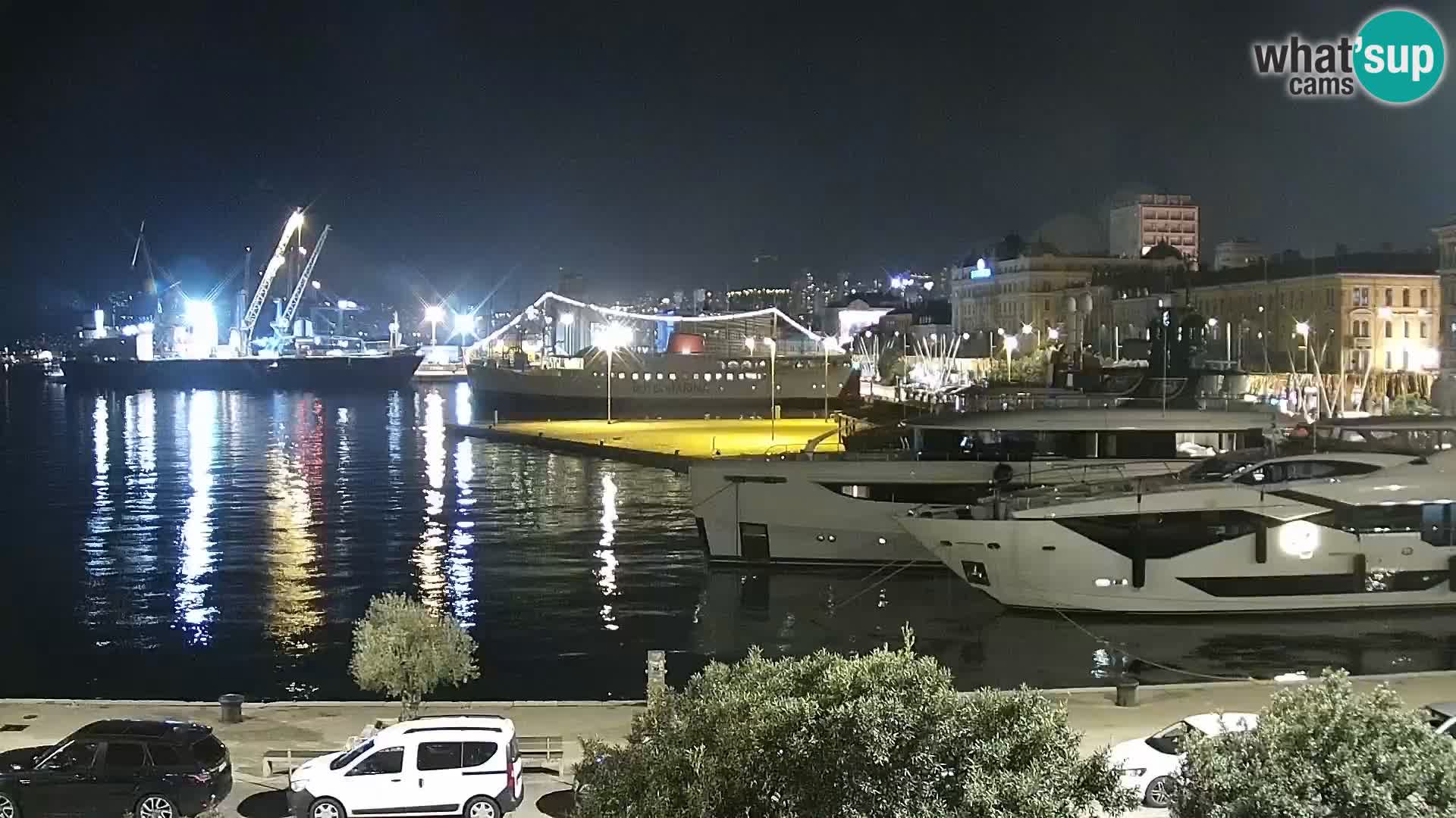 La Riva y Marina en Rijeka – Webcam en vivo Croacia