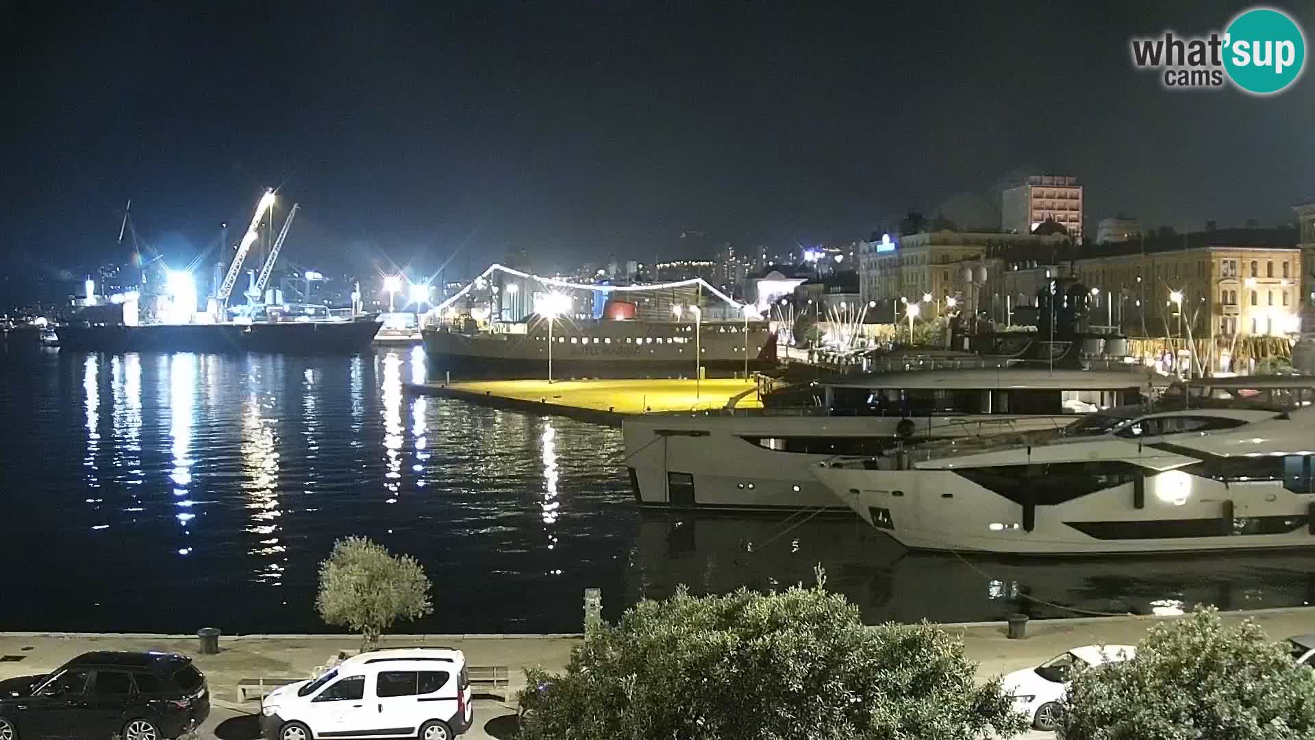 La Riva et Marina à Rijeka – Live Webcam Croatie