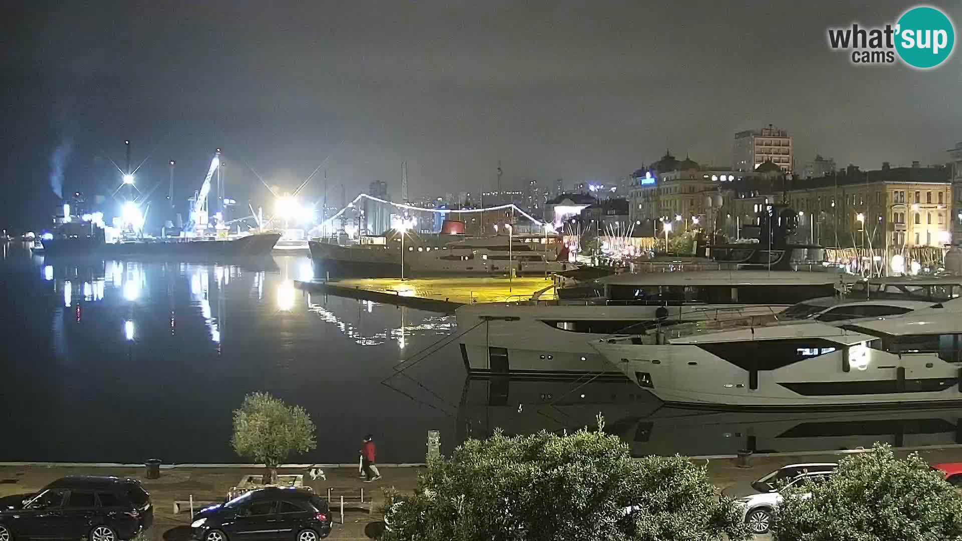 The Riva and Marina in Rijeka  – Live Webcam Croatia