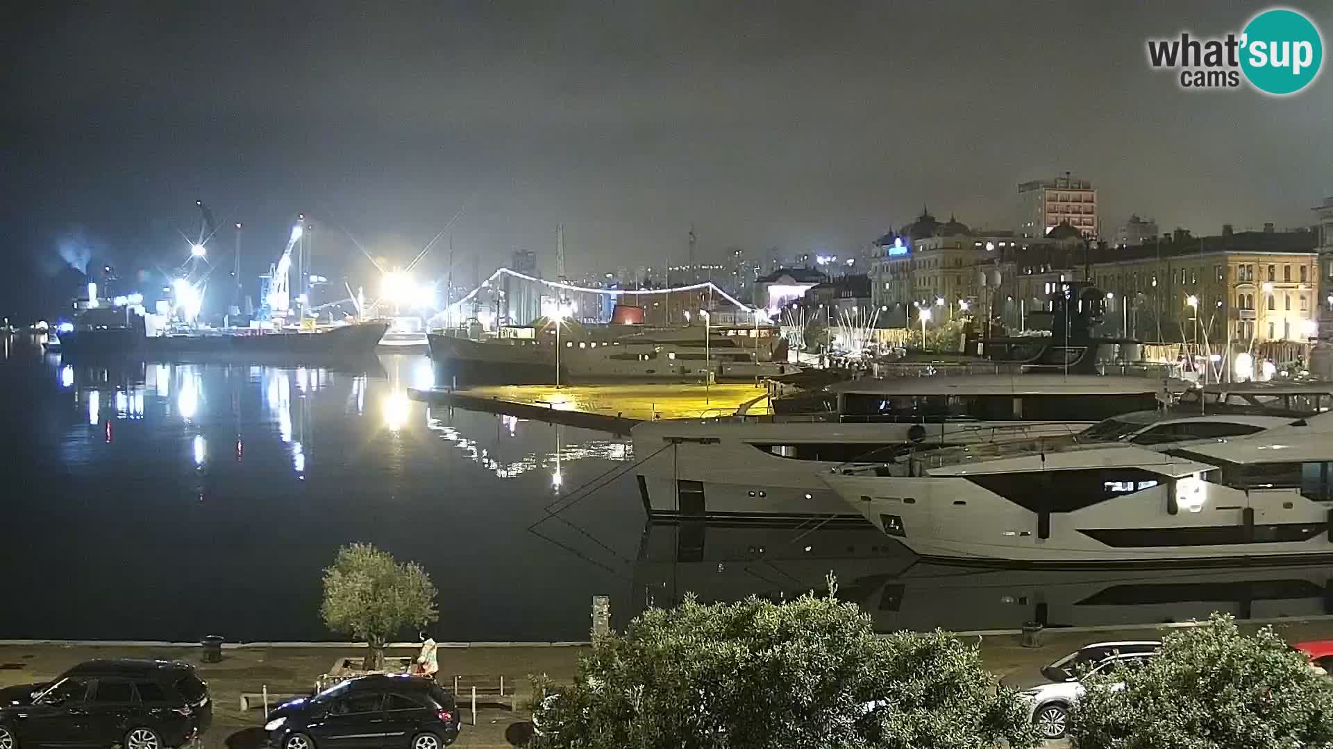 The Riva and Marina in Rijeka  – Live Webcam Croatia