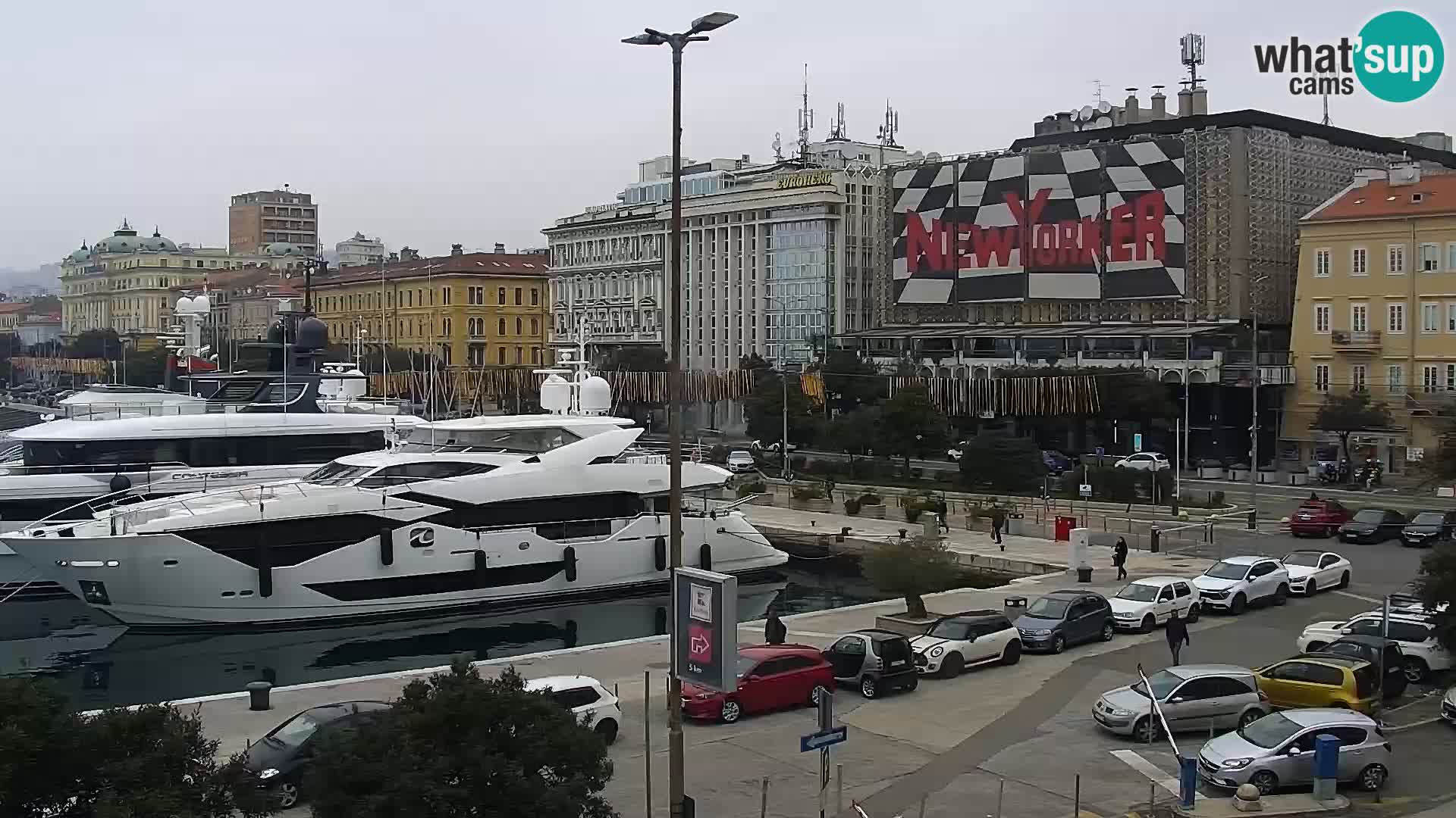 The Riva and Marina in Rijeka  – Live Webcam Croatia