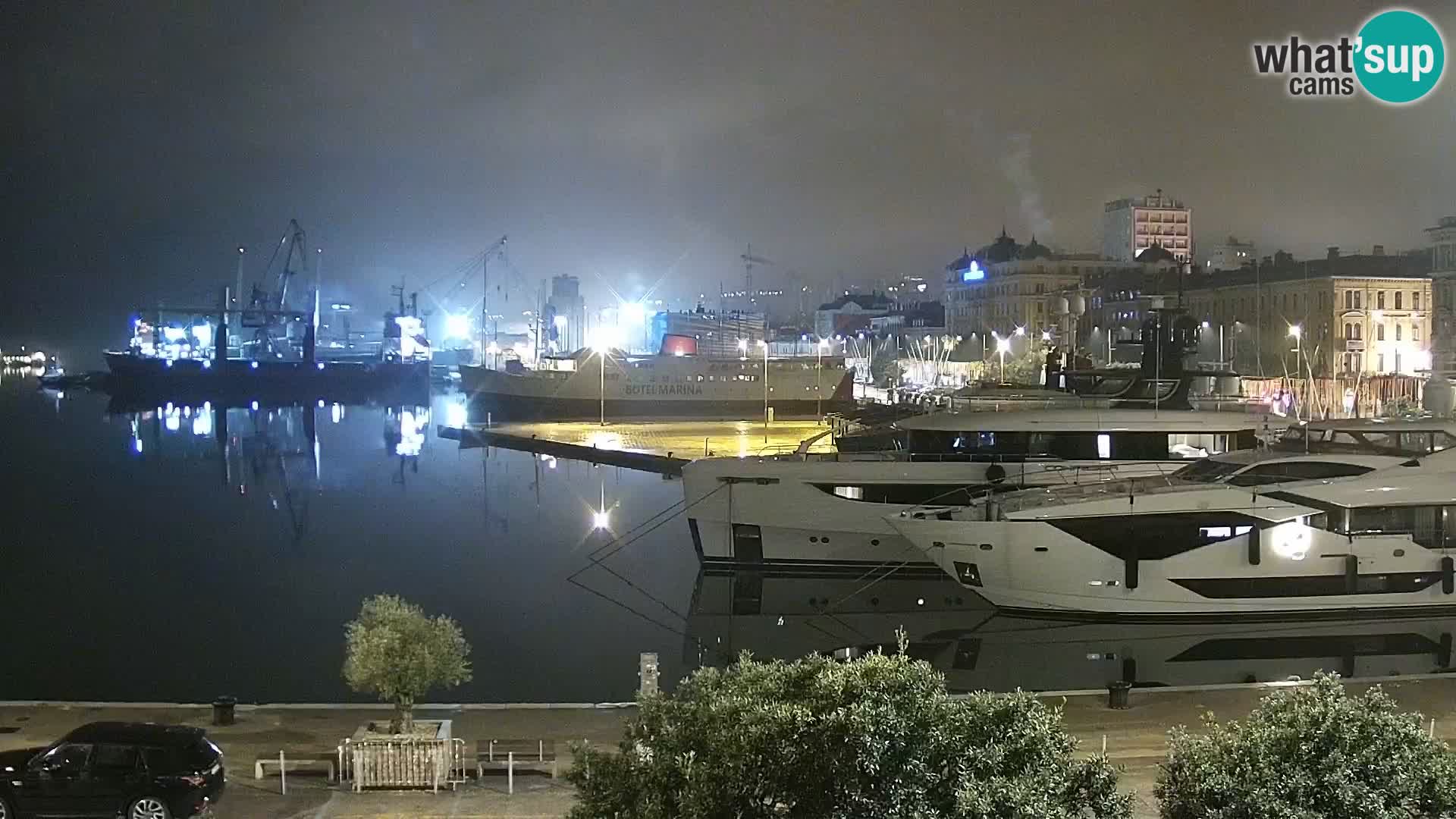 Die Riva und Marina in Rijeka – Live Webcam Kroatien