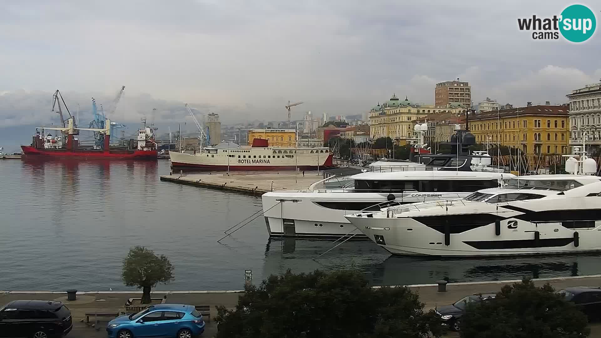 La Riva e la Marina a Rijeka (Fiume) – Live Webcam Croazia