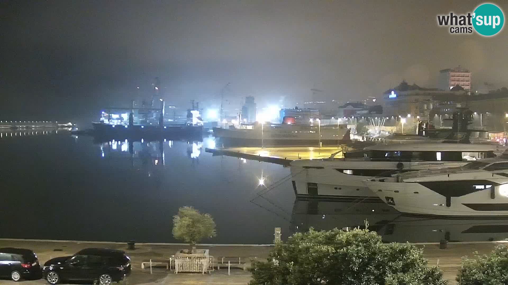 The Riva and Marina in Rijeka  – Live Webcam Croatia