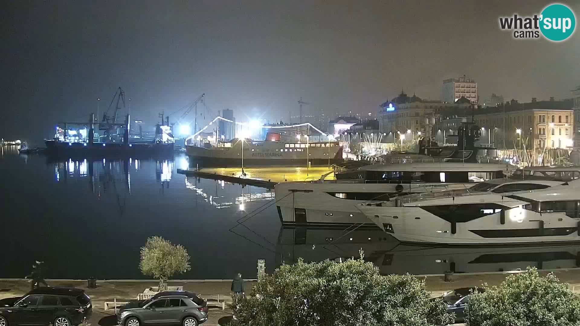 The Riva and Marina in Rijeka  – Live Webcam Croatia