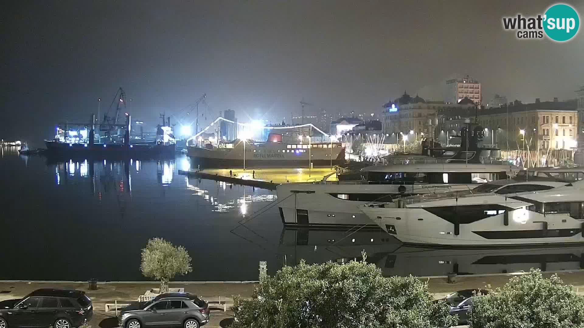 La Riva et Marina à Rijeka – Live Webcam Croatie