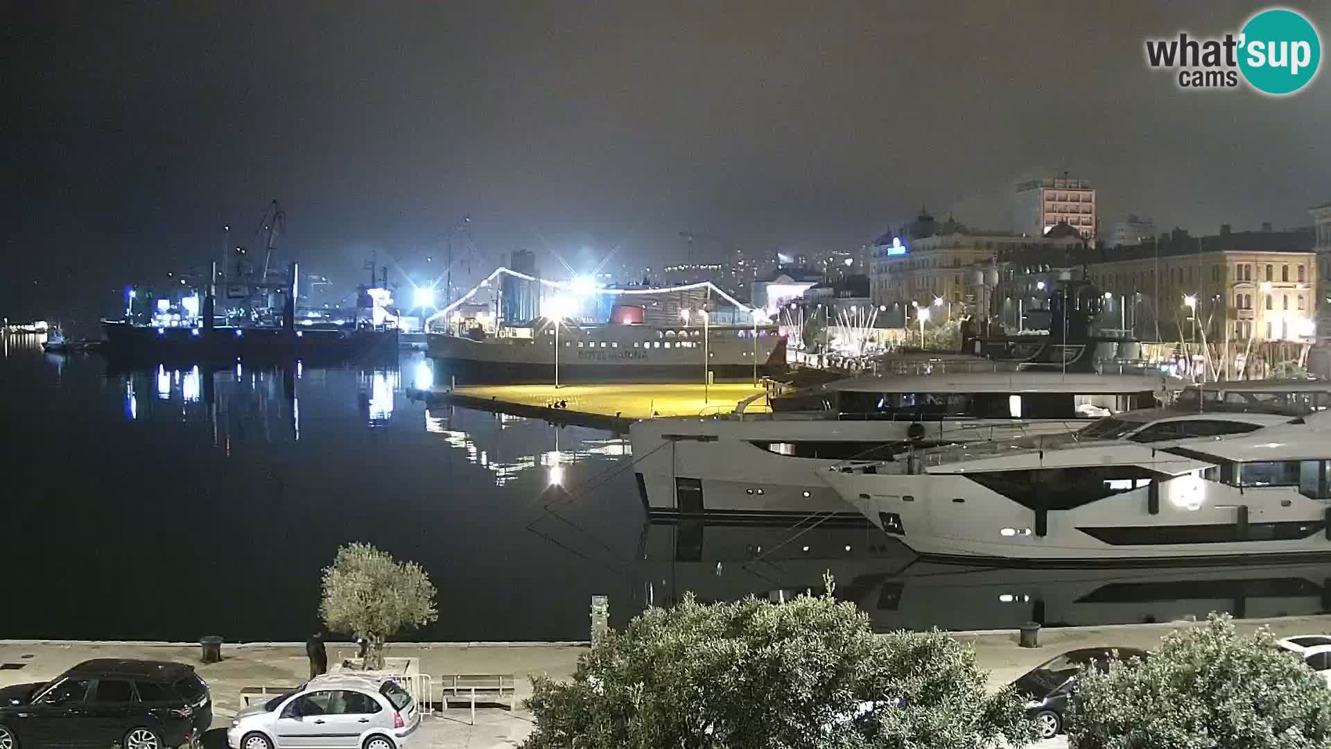 Die Riva und Marina in Rijeka – Live Webcam Kroatien