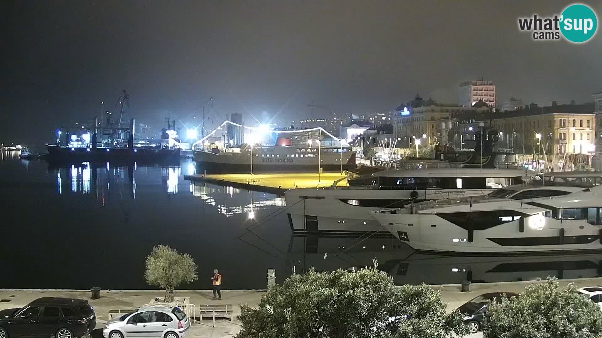 The Riva and Marina in Rijeka  – Live Webcam Croatia