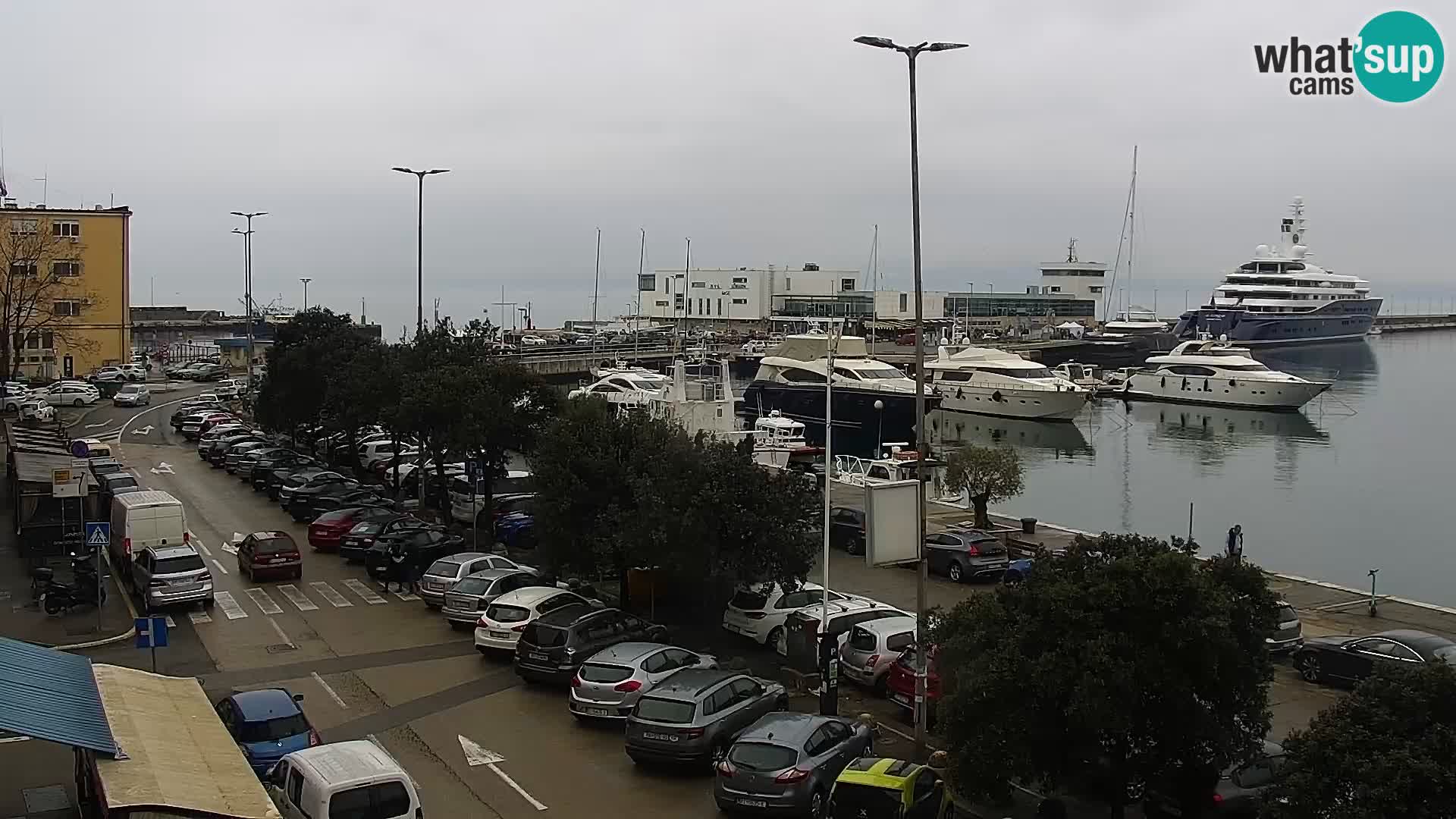 The Riva and Marina in Rijeka  – Live Webcam Croatia