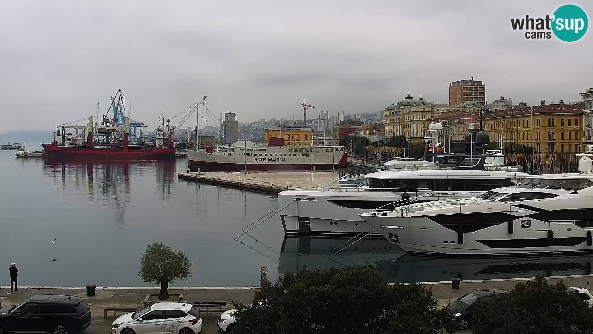 La Riva et Marina à Rijeka – Live Webcam Croatie