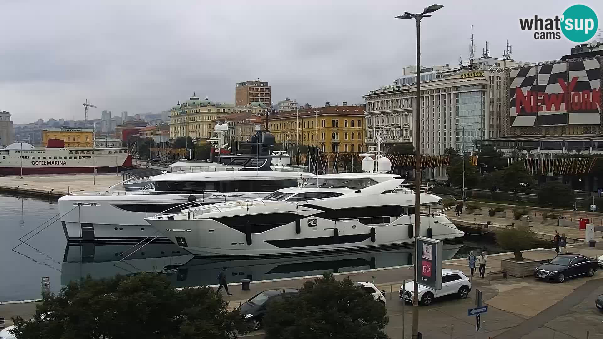 The Riva and Marina in Rijeka  – Live Webcam Croatia