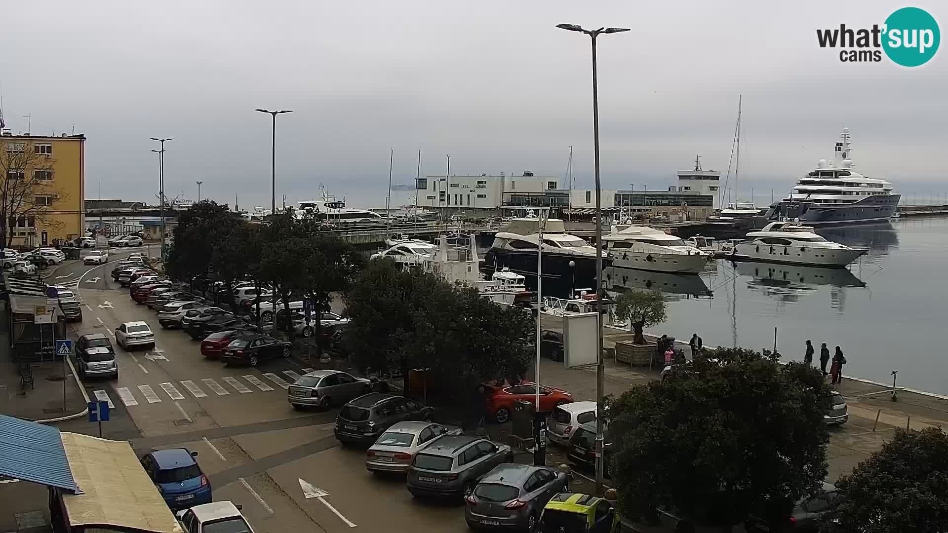 The Riva and Marina in Rijeka  – Live Webcam Croatia