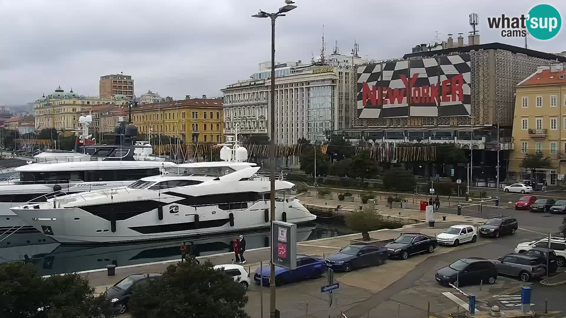 The Riva and Marina in Rijeka  – Live Webcam Croatia