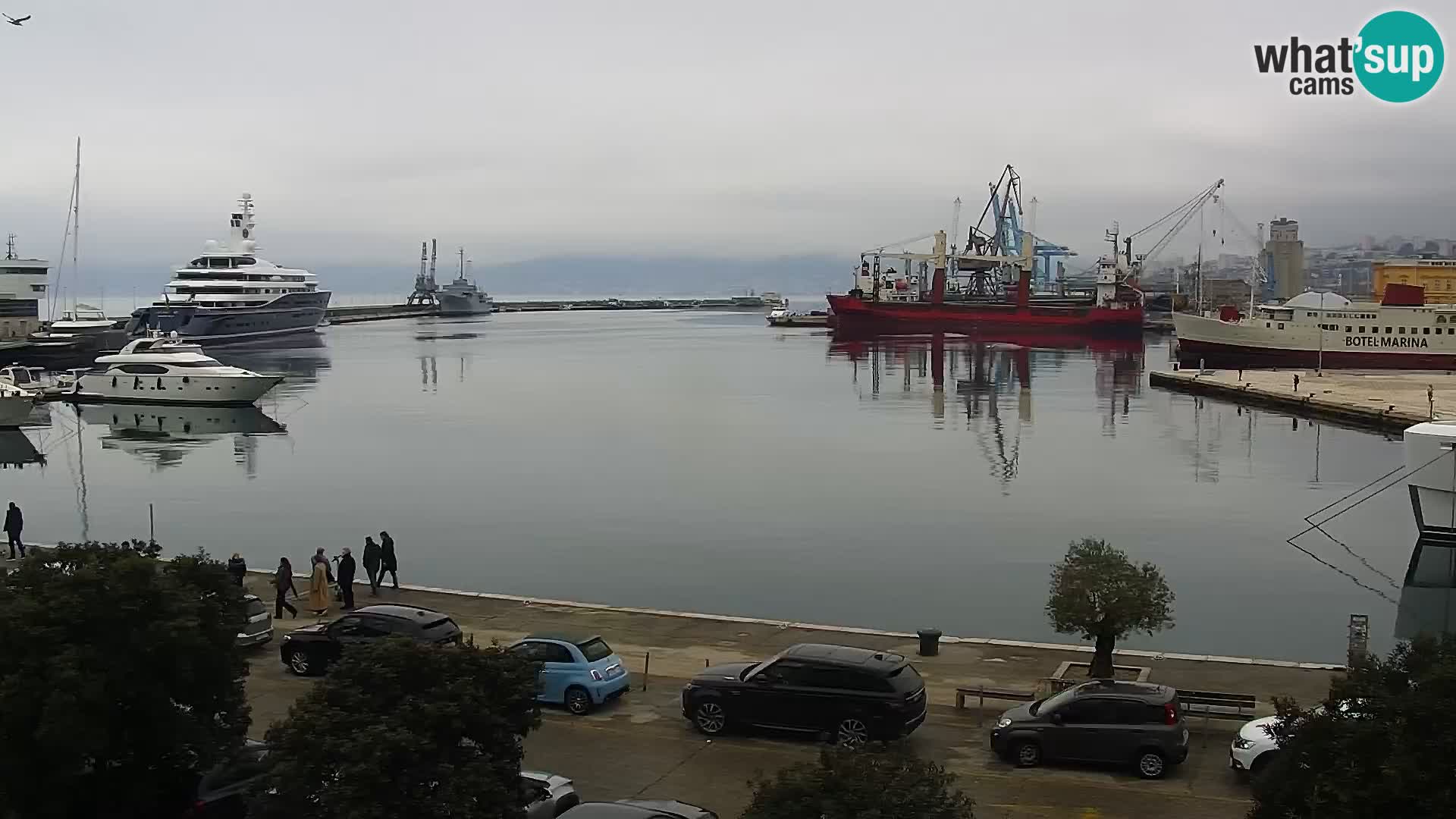 The Riva and Marina in Rijeka  – Live Webcam Croatia