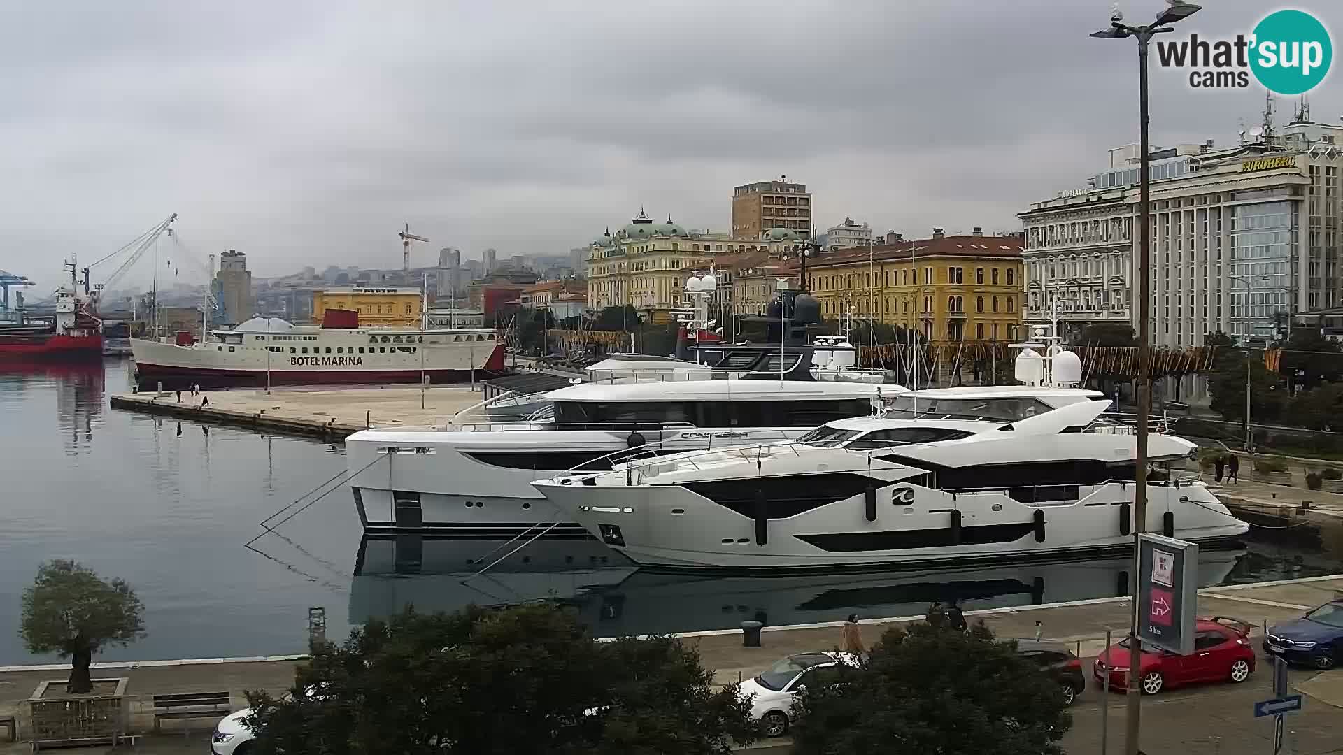 The Riva and Marina in Rijeka  – Live Webcam Croatia