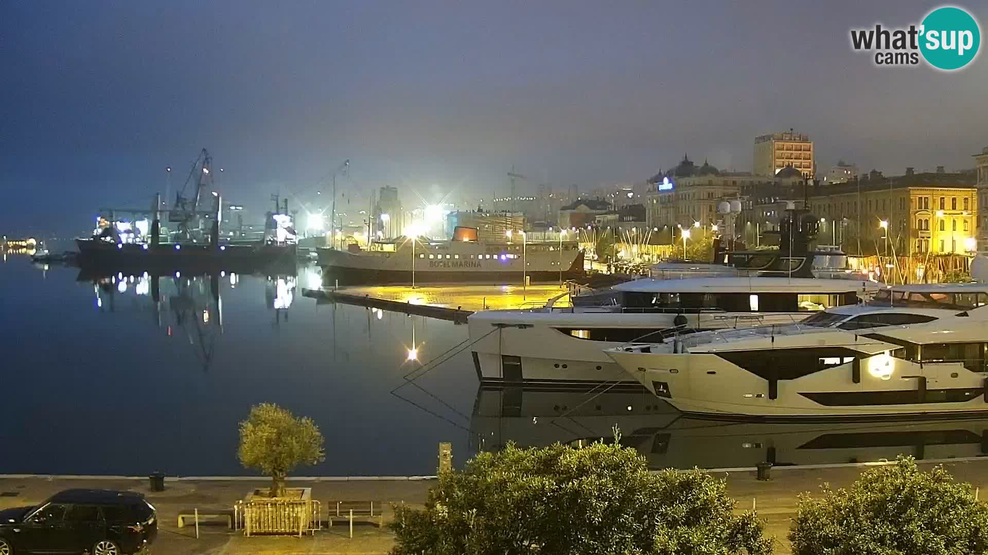 The Riva and Marina in Rijeka  – Live Webcam Croatia