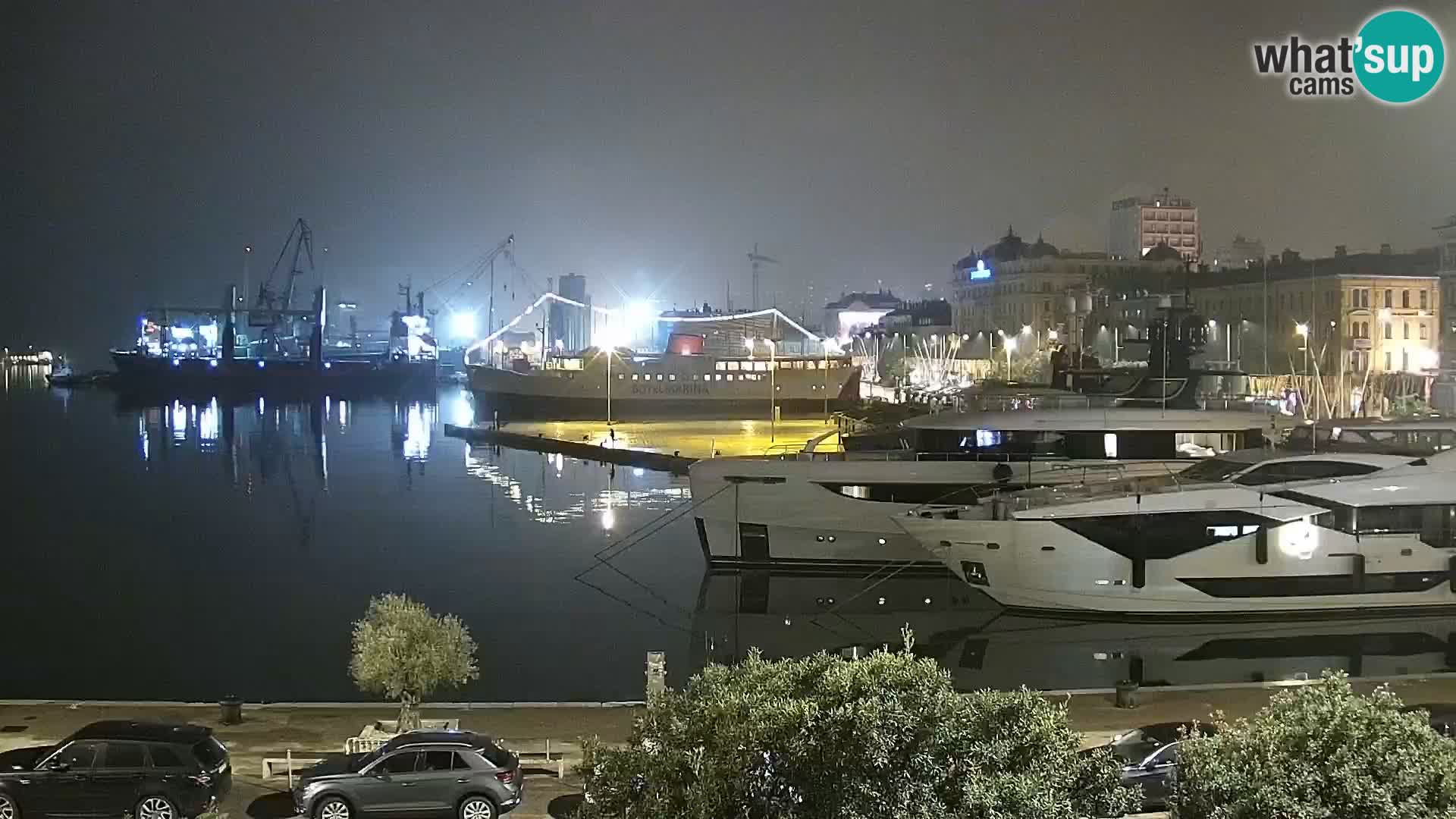 The Riva and Marina in Rijeka  – Live Webcam Croatia