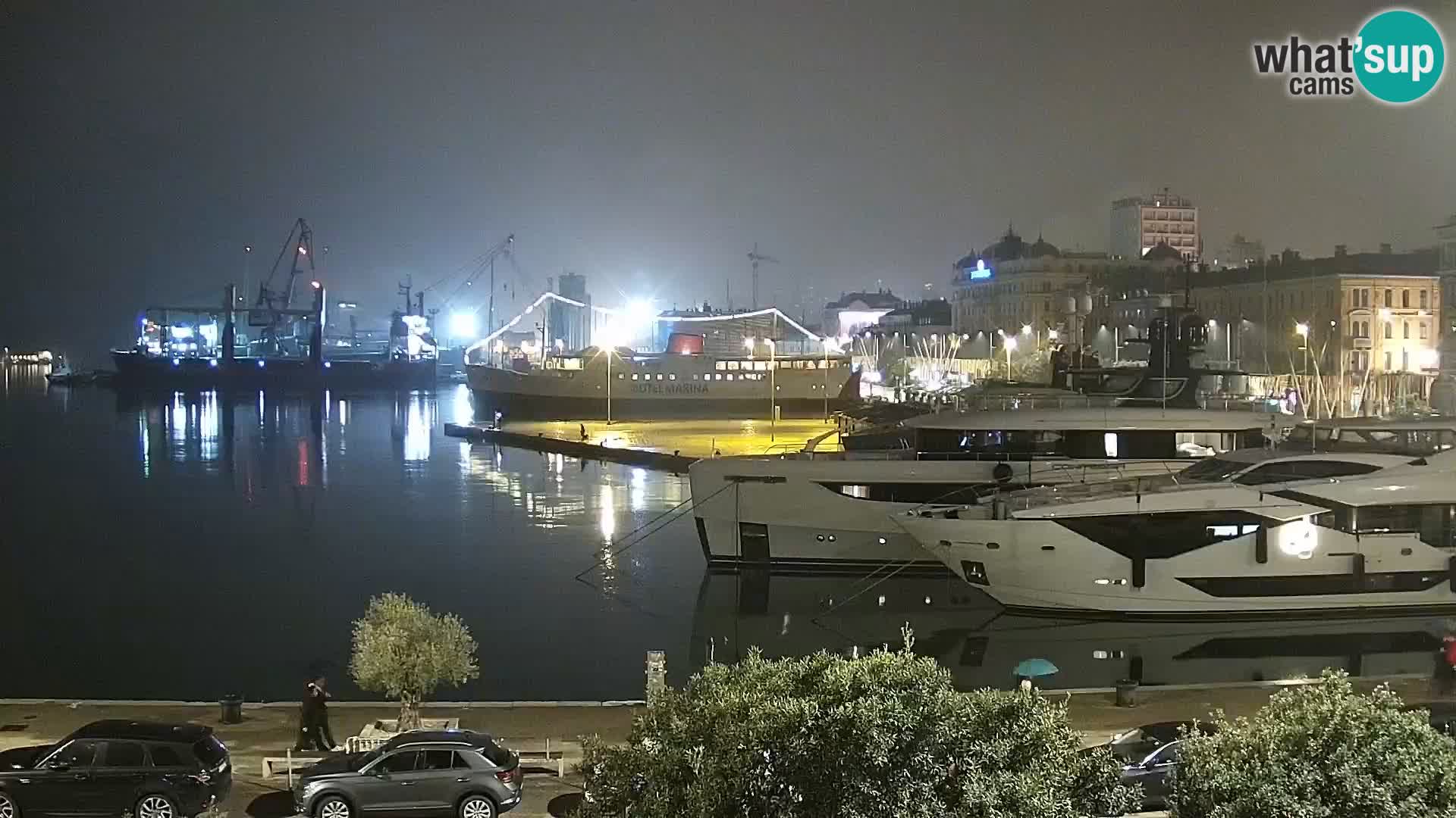 The Riva and Marina in Rijeka  – Live Webcam Croatia