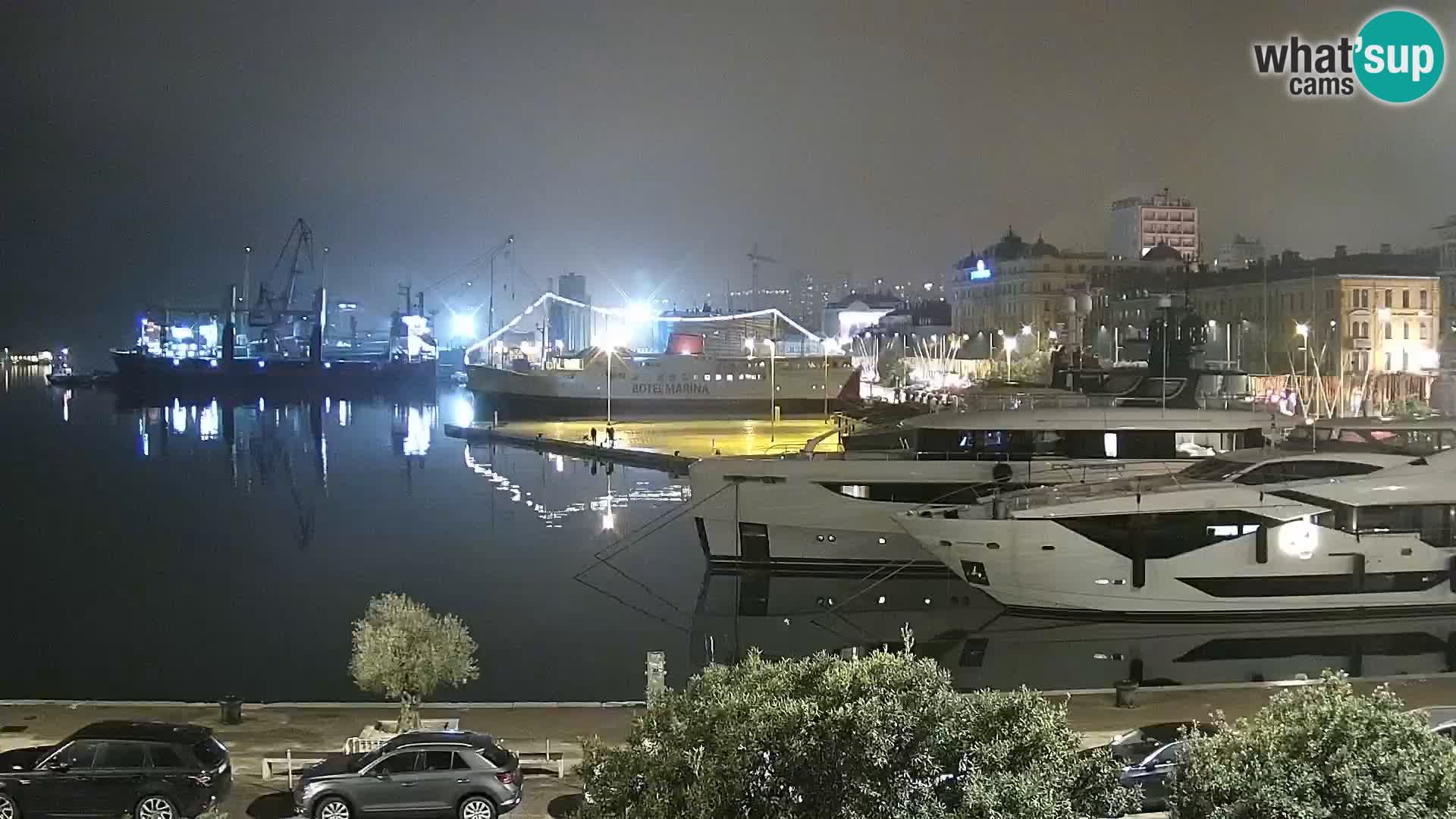 La Riva y Marina en Rijeka – Webcam en vivo Croacia