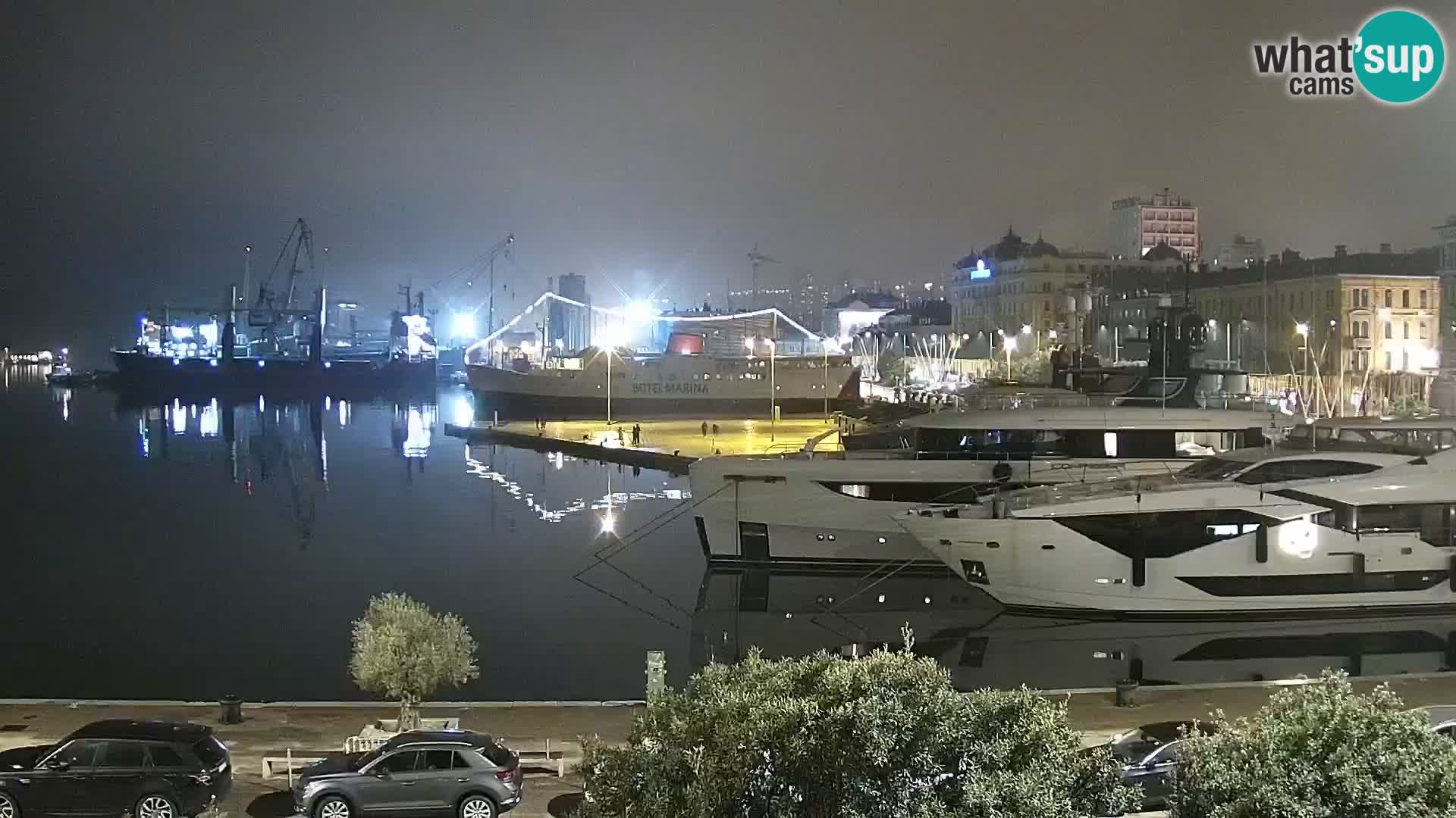 La Riva y Marina en Rijeka – Webcam en vivo Croacia