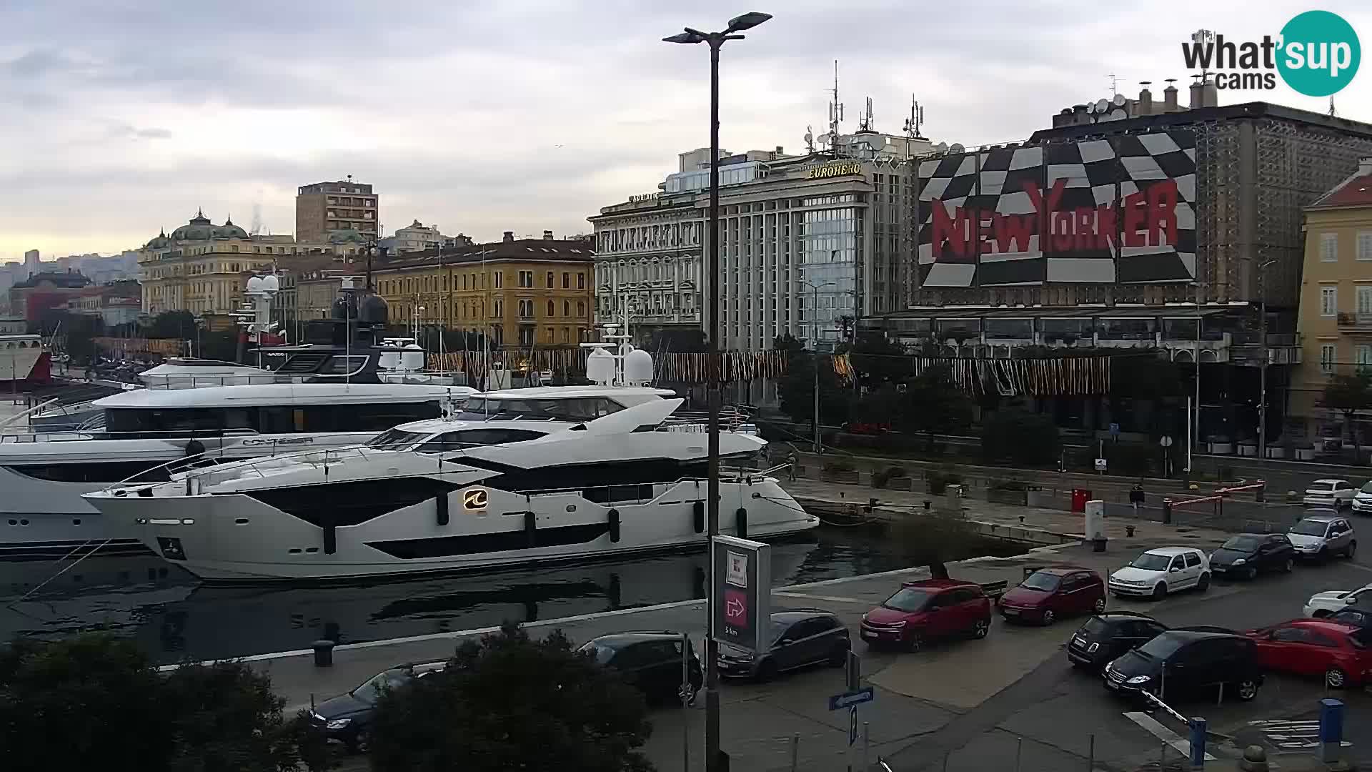 The Riva and Marina in Rijeka  – Live Webcam Croatia