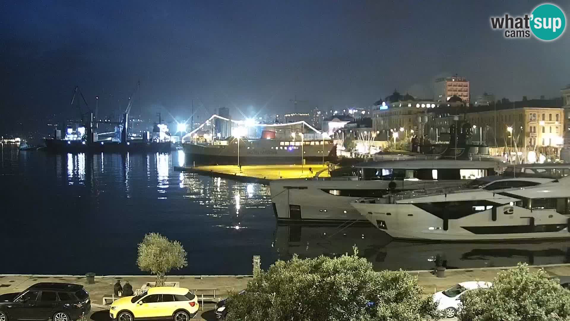 La Riva y Marina en Rijeka – Webcam en vivo Croacia