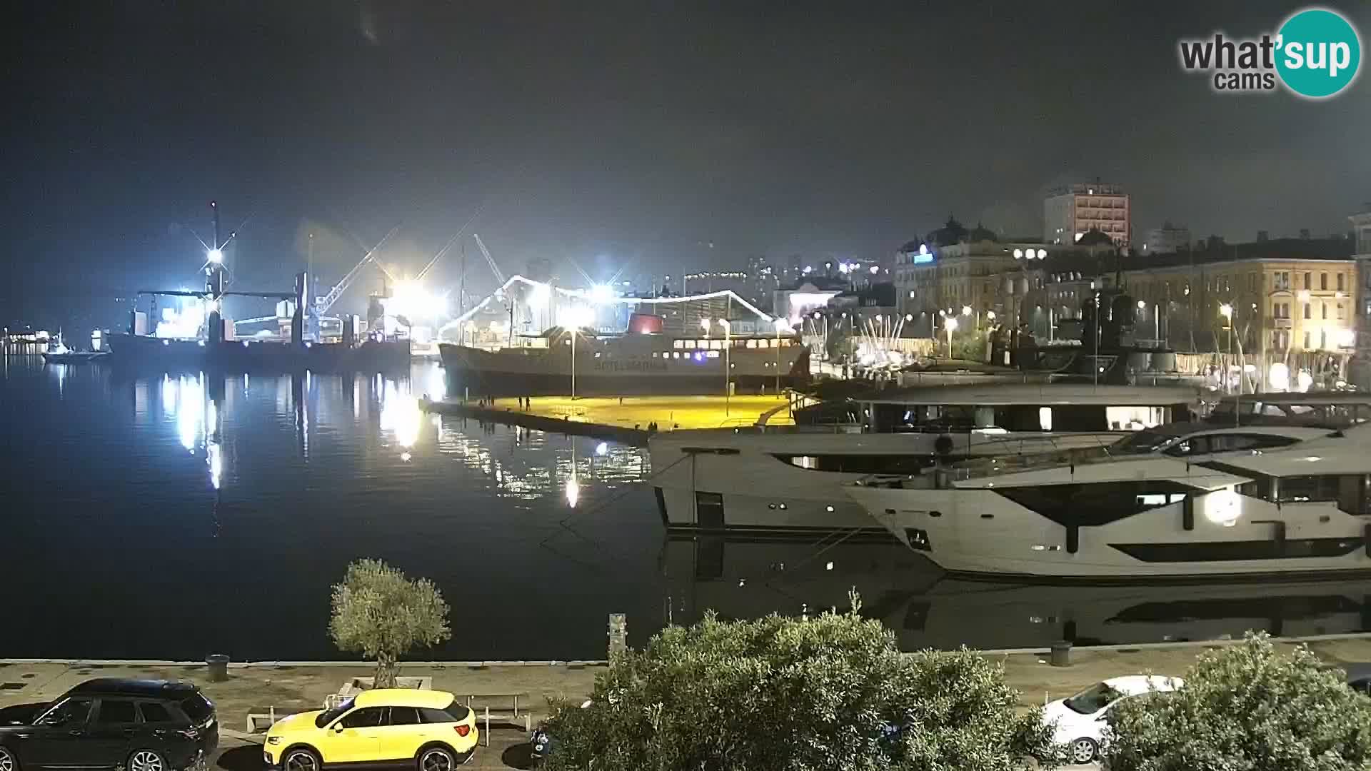 Die Riva und Marina in Rijeka – Live Webcam Kroatien