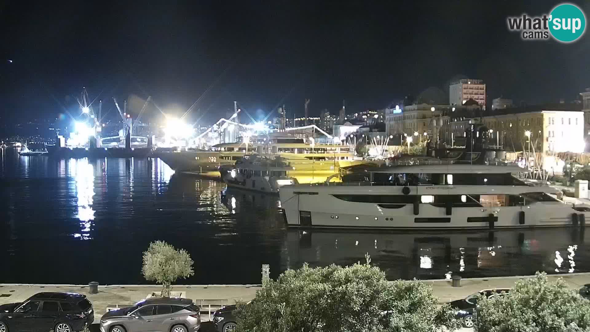 The Riva and Marina in Rijeka  – Live Webcam Croatia