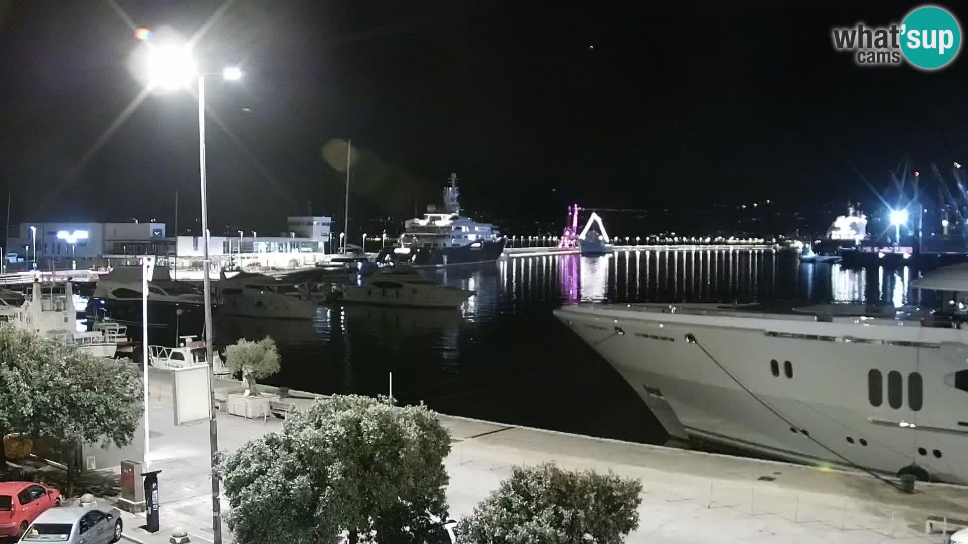 The Riva and Marina in Rijeka  – Live Webcam Croatia