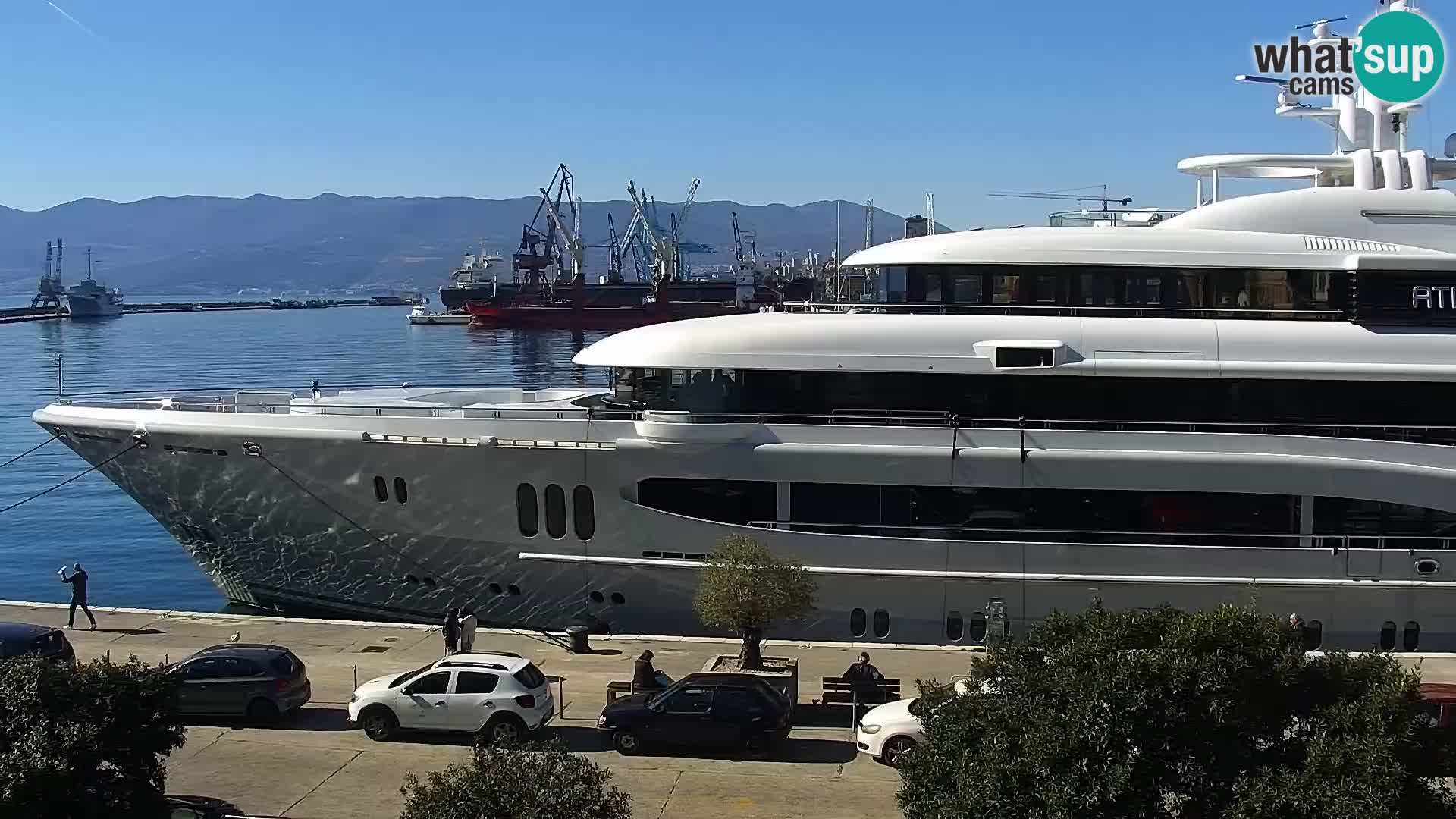 The Riva and Marina in Rijeka  – Live Webcam Croatia