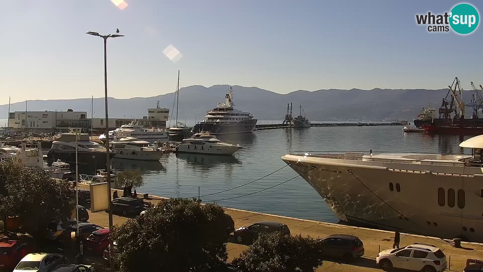 Die Riva und Marina in Rijeka – Live Webcam Kroatien