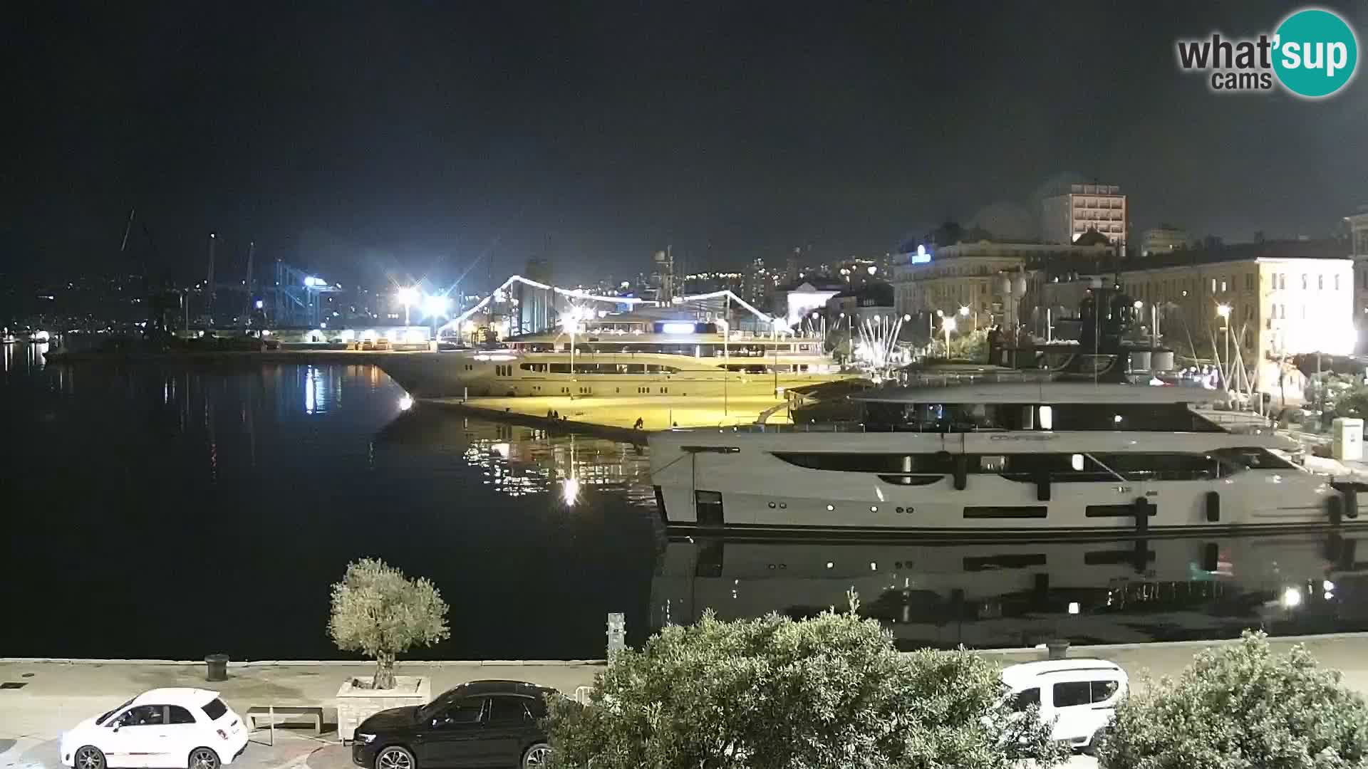 La Riva et Marina à Rijeka – Live Webcam Croatie