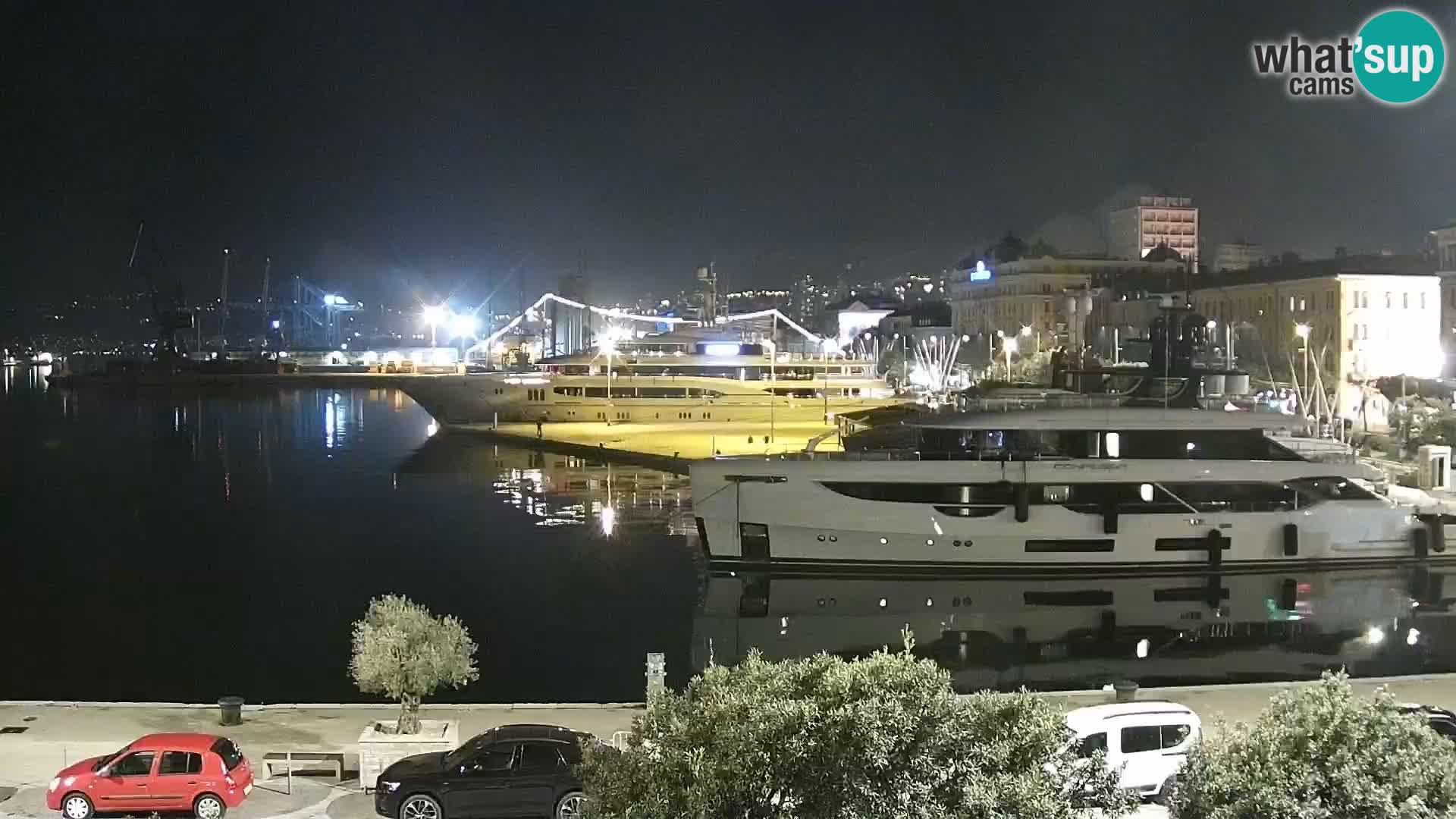 La Riva et Marina à Rijeka – Live Webcam Croatie