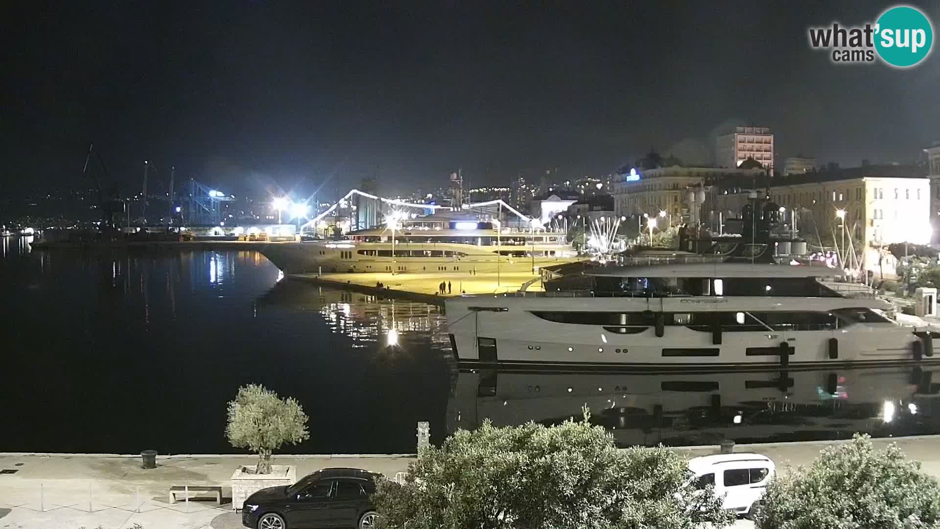 The Riva and Marina in Rijeka  – Live Webcam Croatia