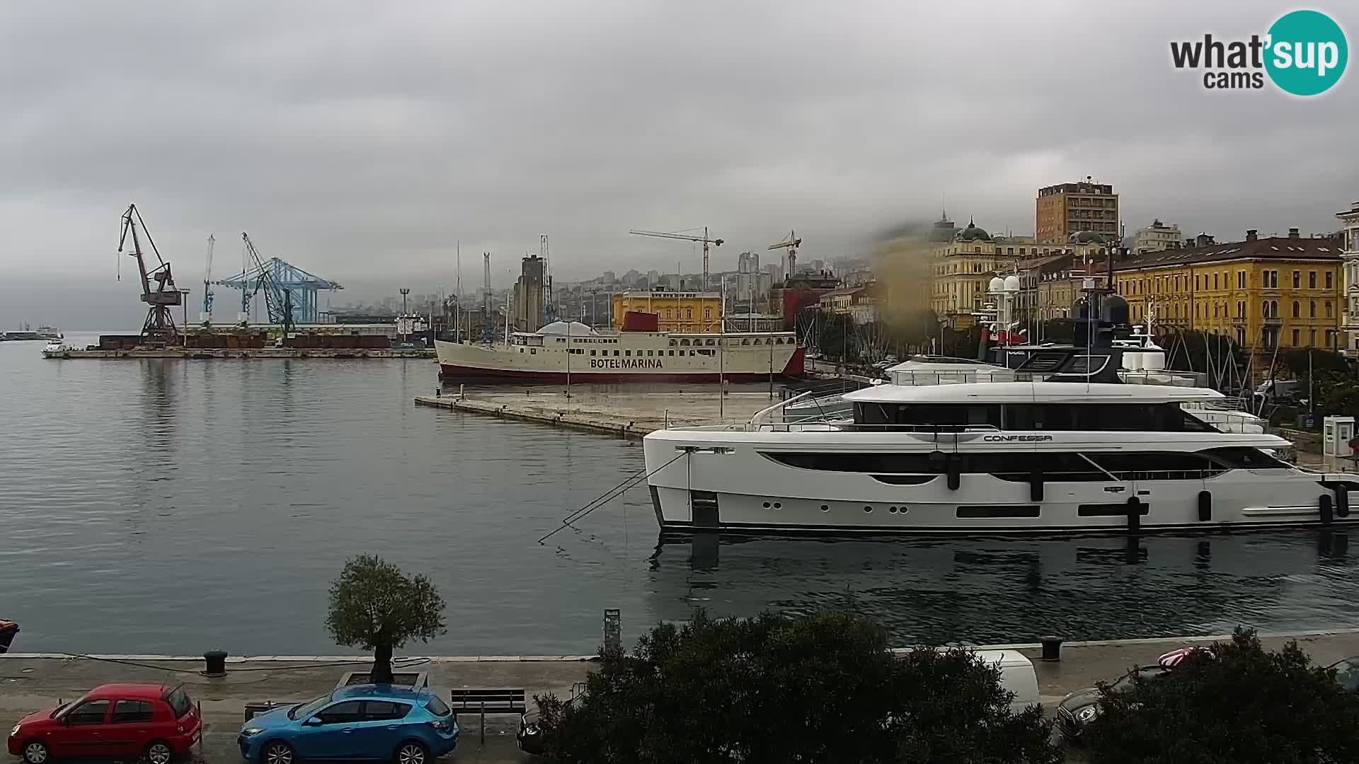 Die Riva und Marina in Rijeka – Live Webcam Kroatien