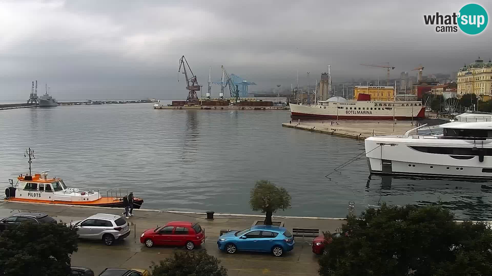 La Riva et Marina à Rijeka – Live Webcam Croatie