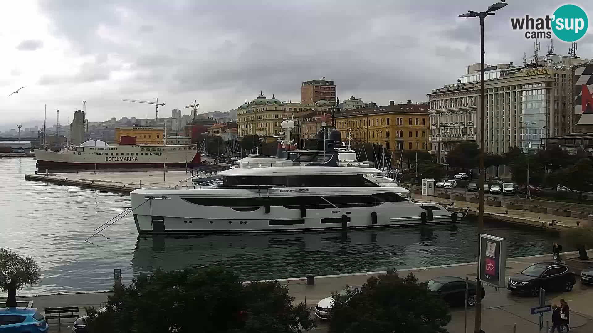 Die Riva und Marina in Rijeka – Live Webcam Kroatien