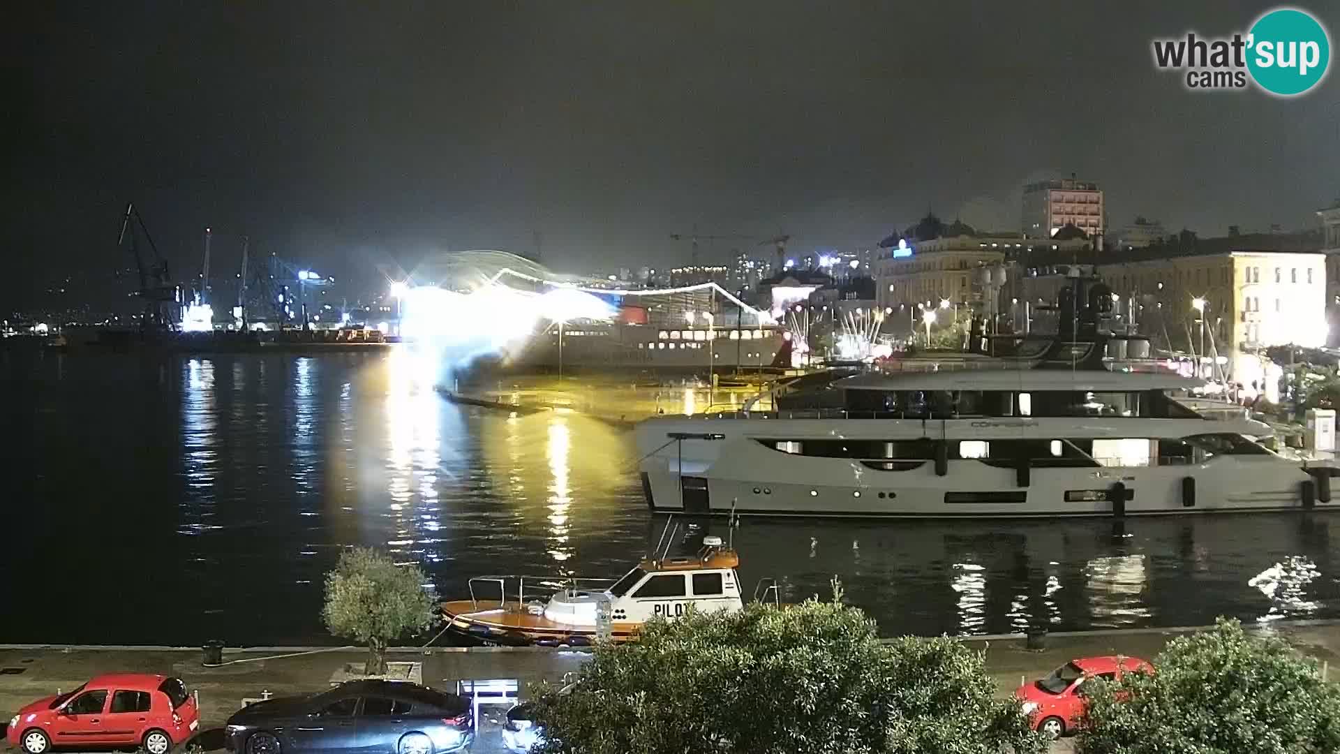 La Riva e la Marina a Rijeka (Fiume) – Live Webcam Croazia