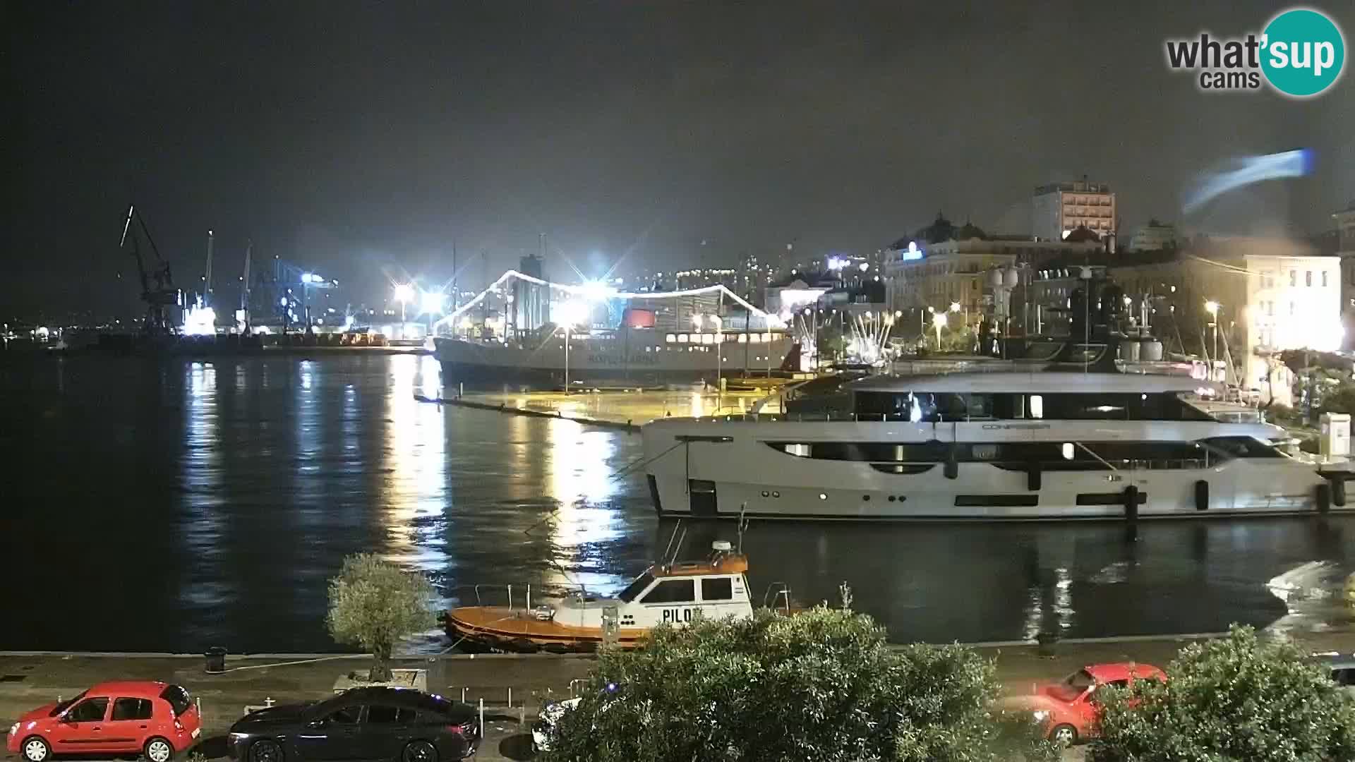 Die Riva und Marina in Rijeka – Live Webcam Kroatien