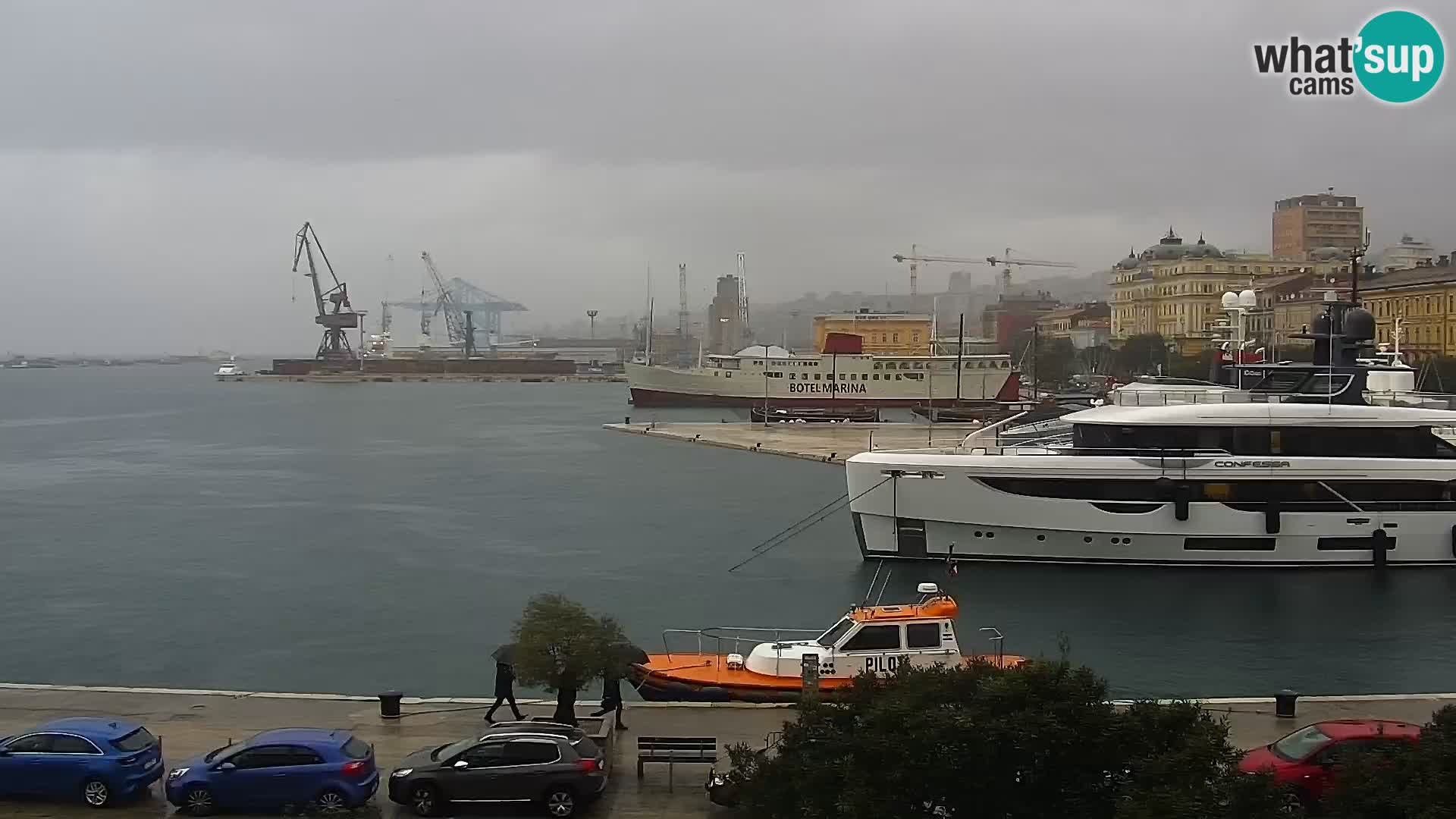 La Riva et Marina à Rijeka – Live Webcam Croatie