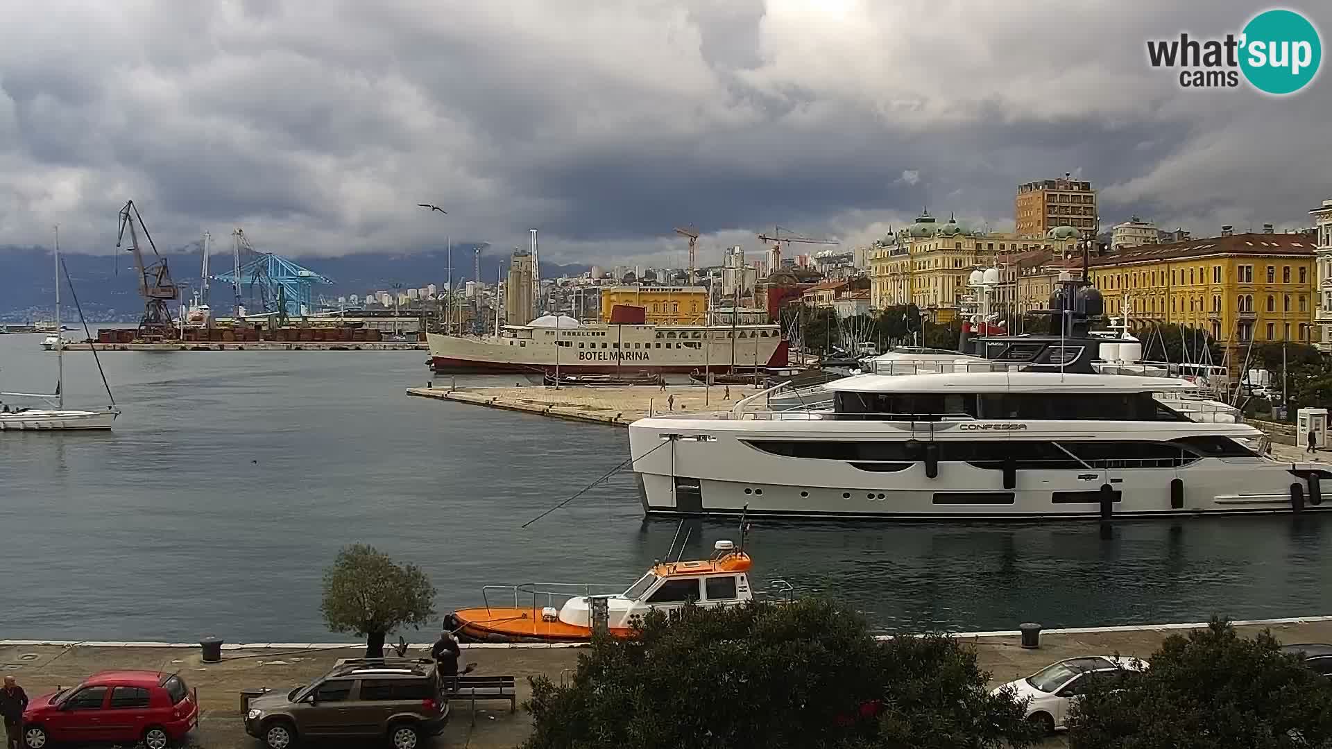 La Riva et Marina à Rijeka – Live Webcam Croatie