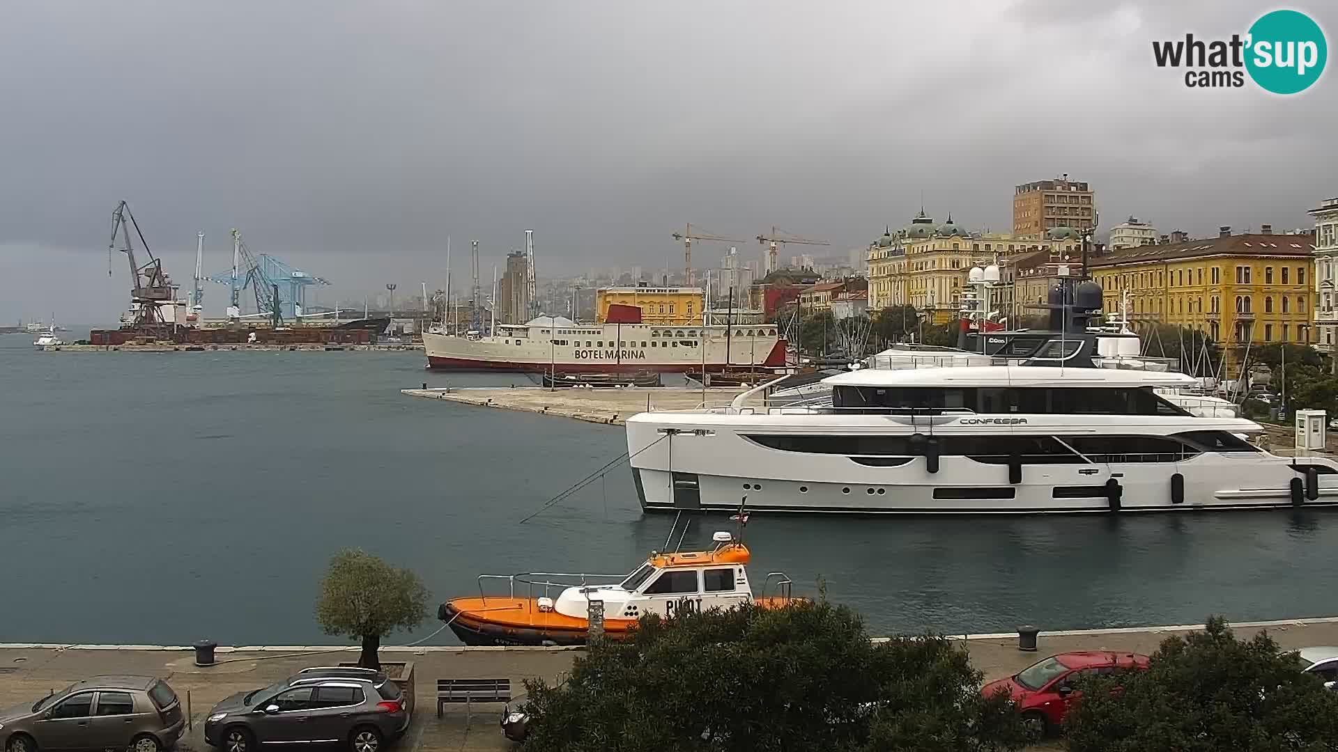 Die Riva und Marina in Rijeka – Live Webcam Kroatien